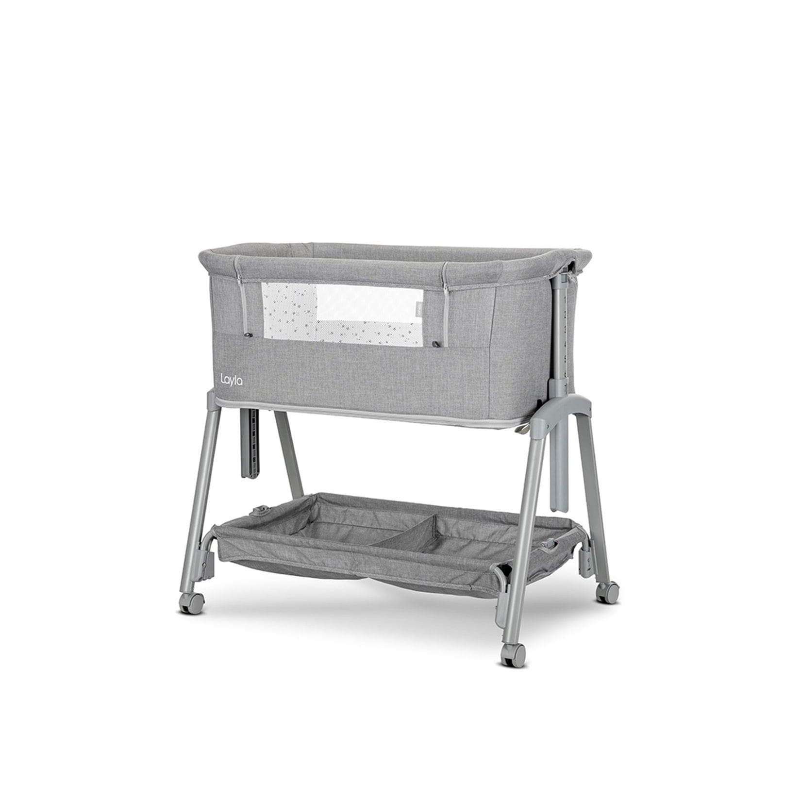 Lorelli Beistellbett Layla 2 in 1 Moskitonetz Matratze faltbar Räder Korb