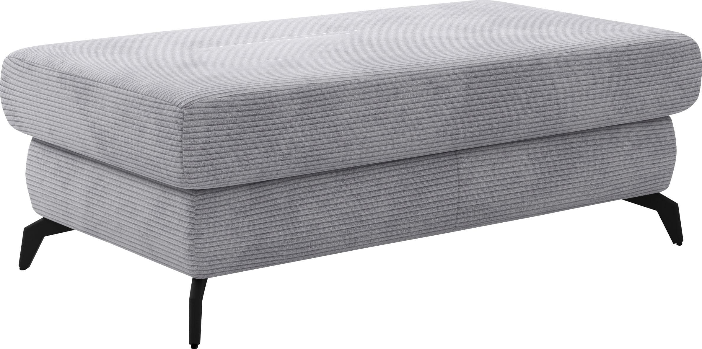 SIT & MORE Polsterhocker Bolero Silber Breitcord