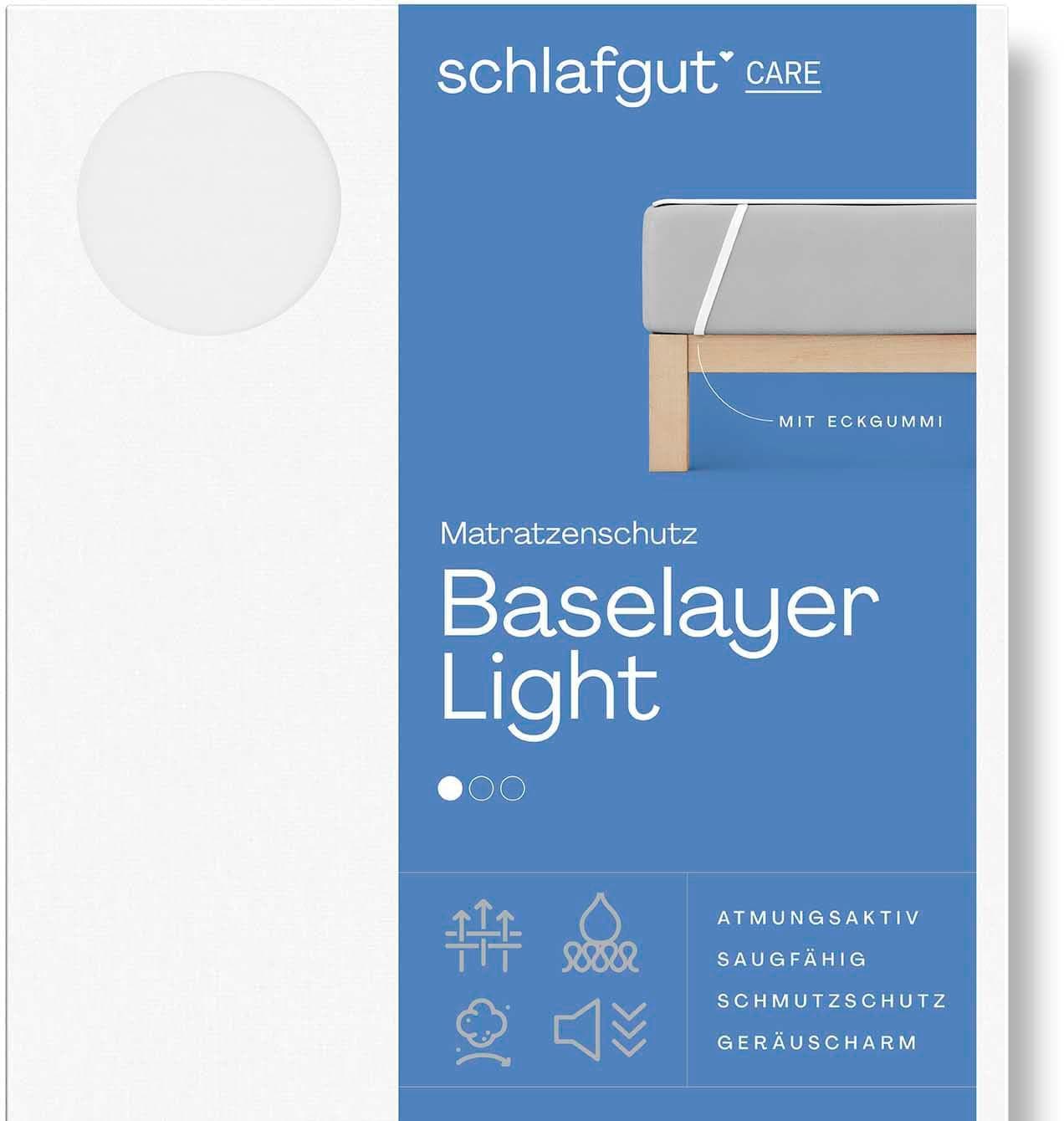 SCHLAFGUT Baselayer Matratzenschutz Light Weiß 100% Baumwolle