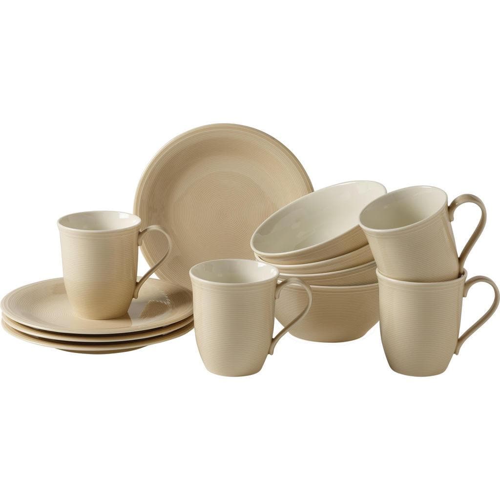 like.Villeroy & Boch Frühstücksservice Color Loop Beige Keramik 12-teilig