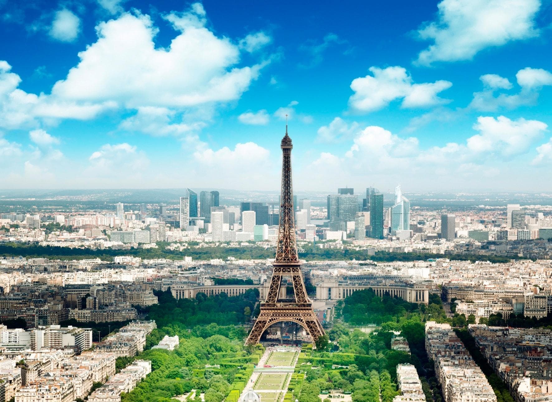 Fototapete PAPERMOON "Eiffel Tower", bunt, Vlies, 3,5x2,6m