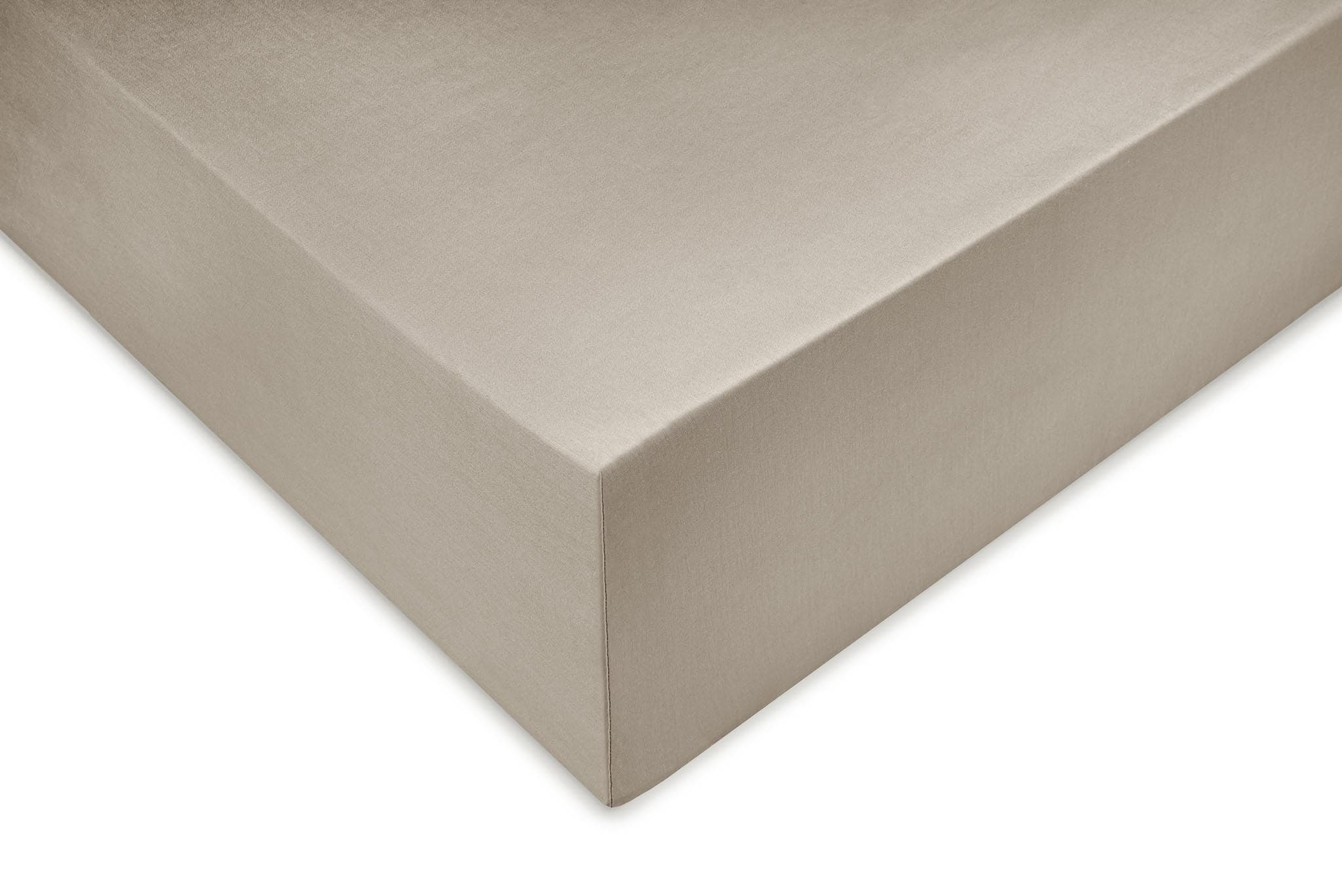 Spannbettlaken ZO HOME Satinado Beige Mako-Satin