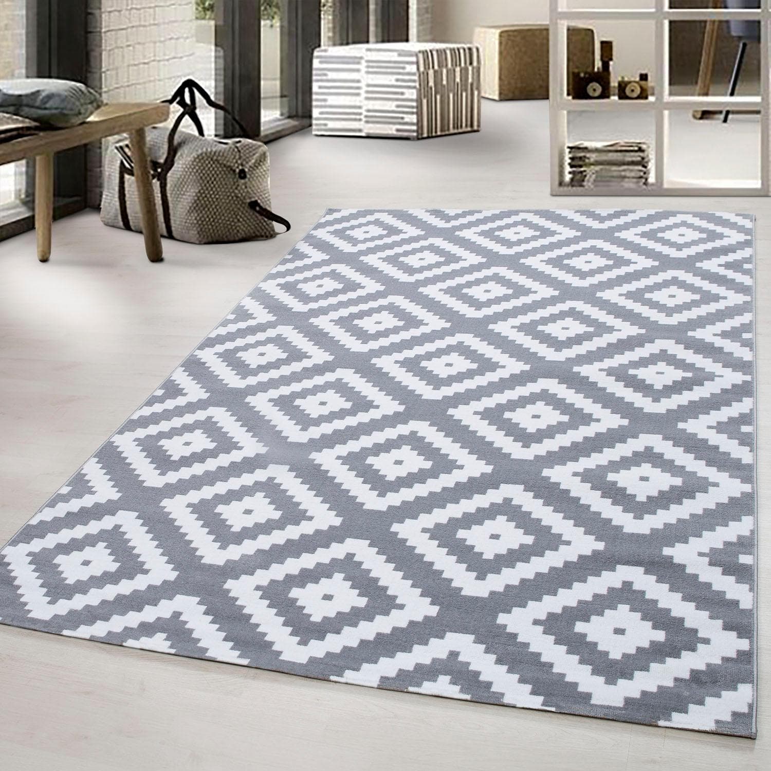 Novel Webteppich Plus Grau ca. 200x290cm