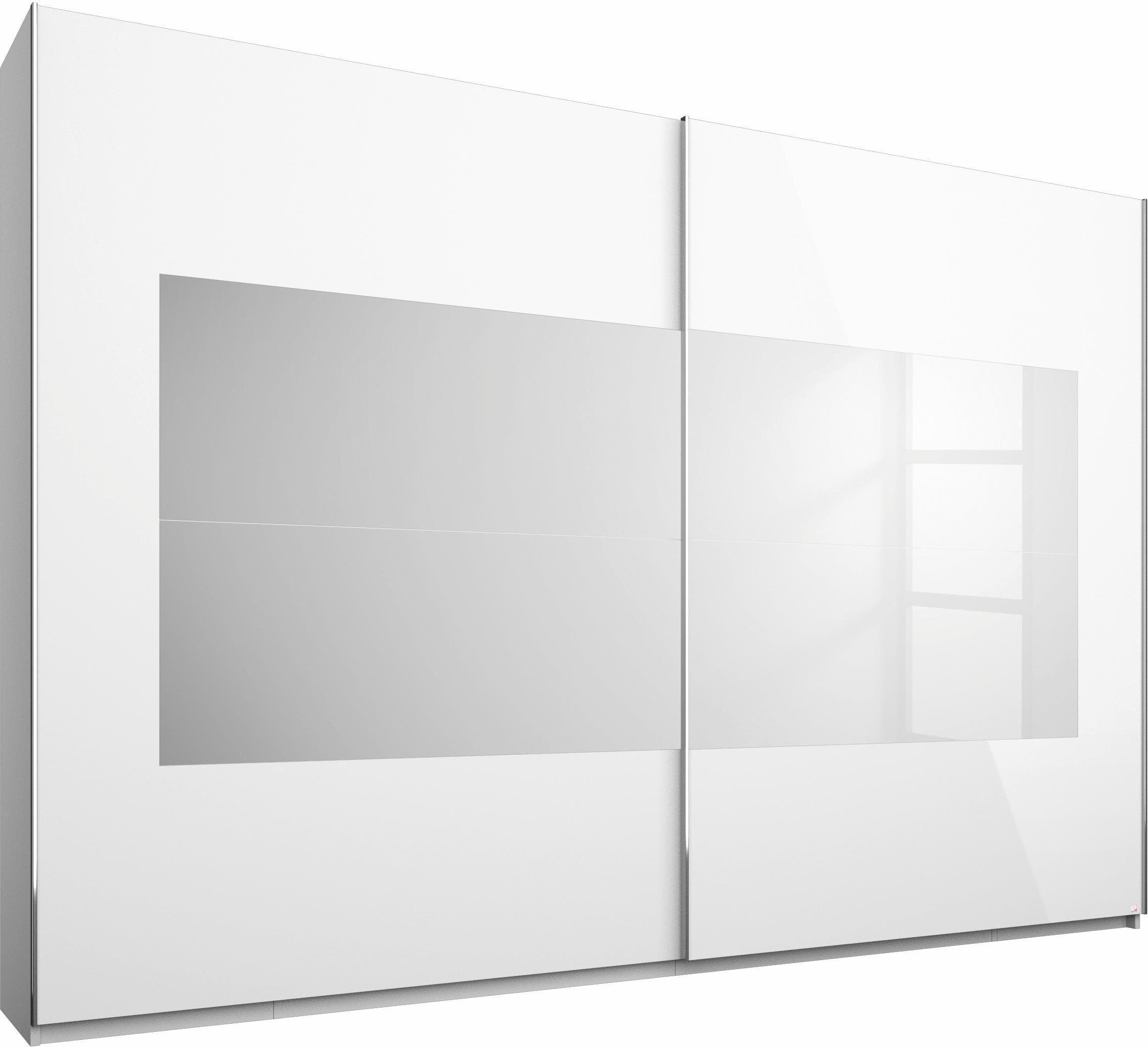 Rauch Schwebetürenschrank X-TEND Weiß Hochglanz Spiegel