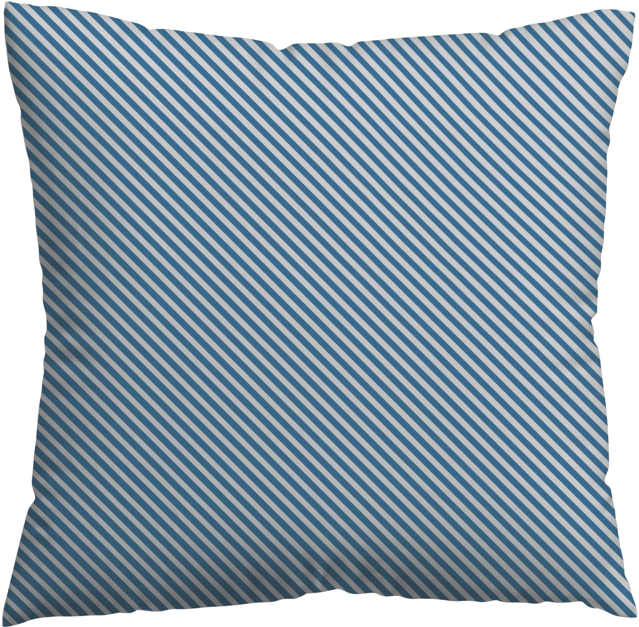 Schlafgut Kissenbezug Woven Satin Fade Blau/Grau 100% Baumwolle