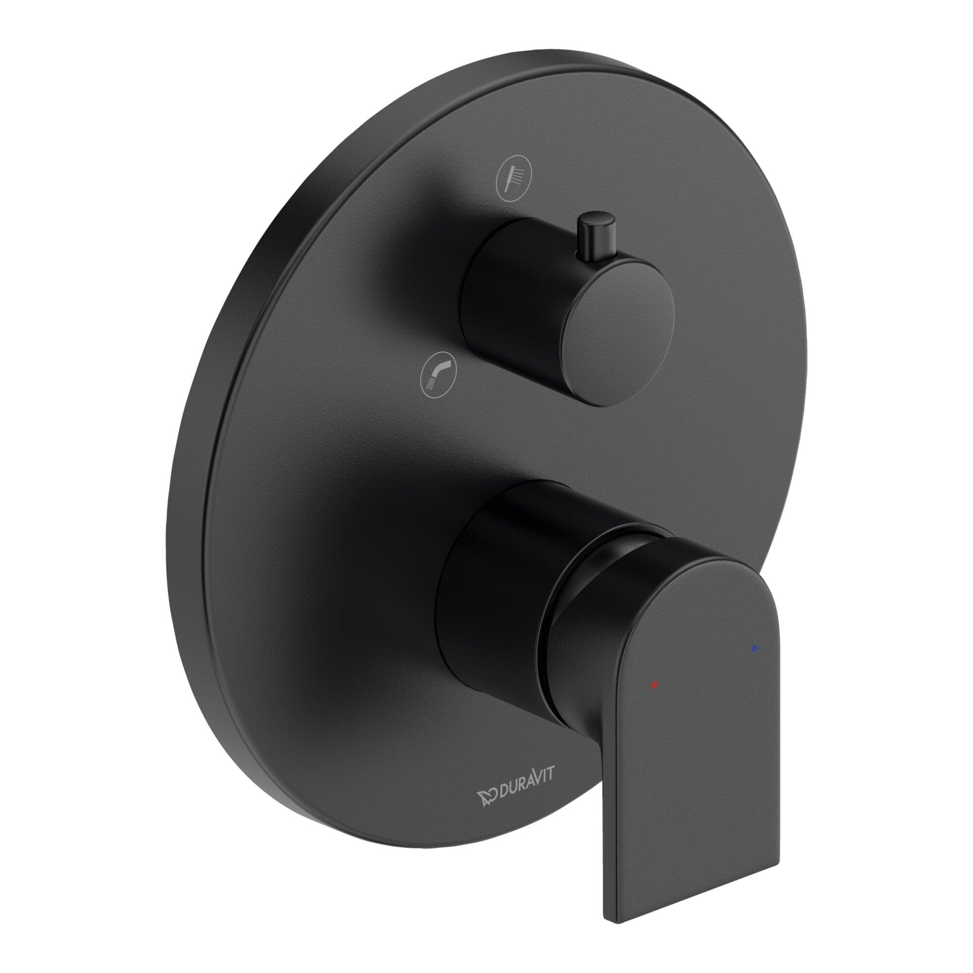 Duravit Tulum Unterputz-Wannenarmatur mit Umstellventil Schwarz Matt