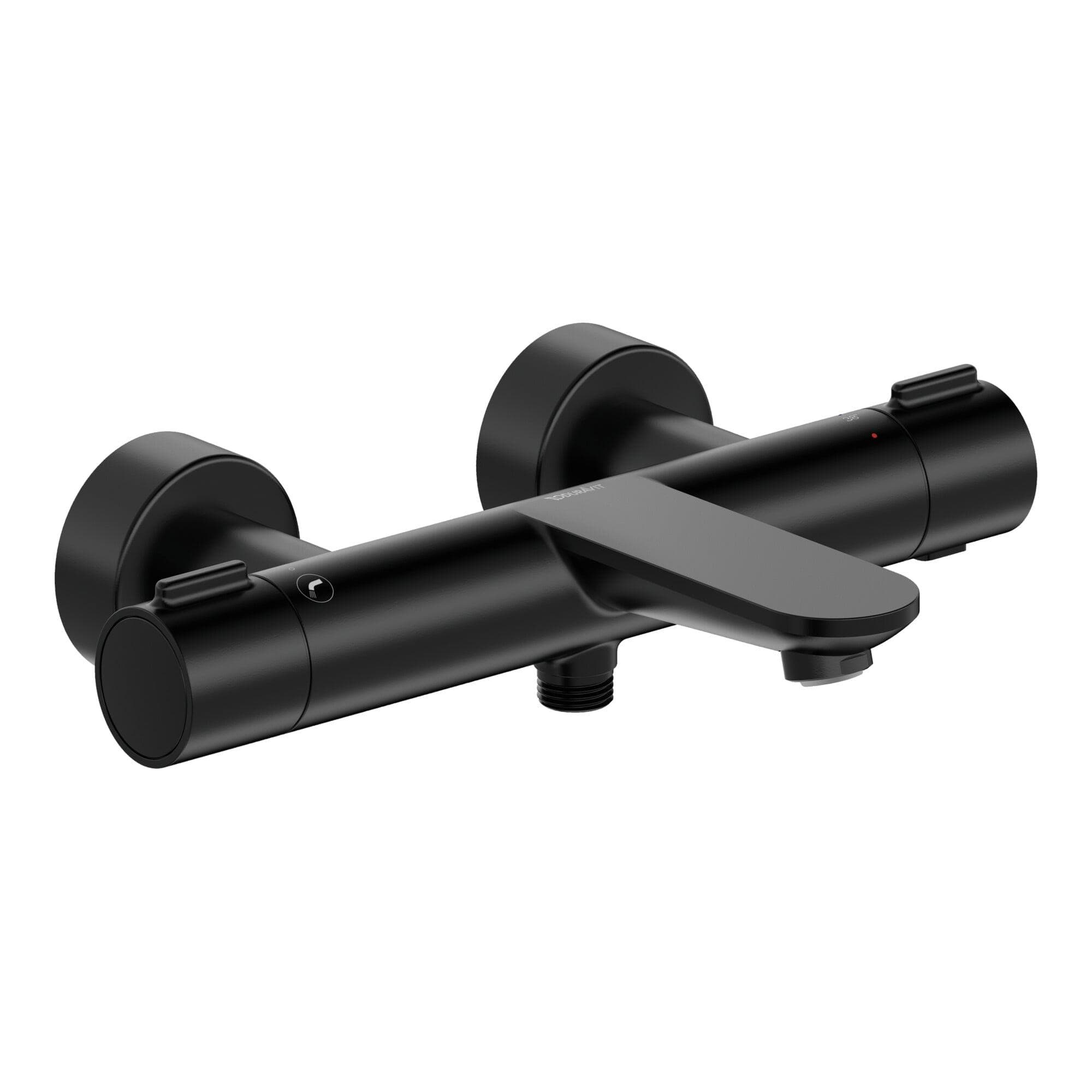 Duravit Wave Wannenarmatur WA5220000046 Aufputz, Ab- und Umstellventil, Schwarz Matt