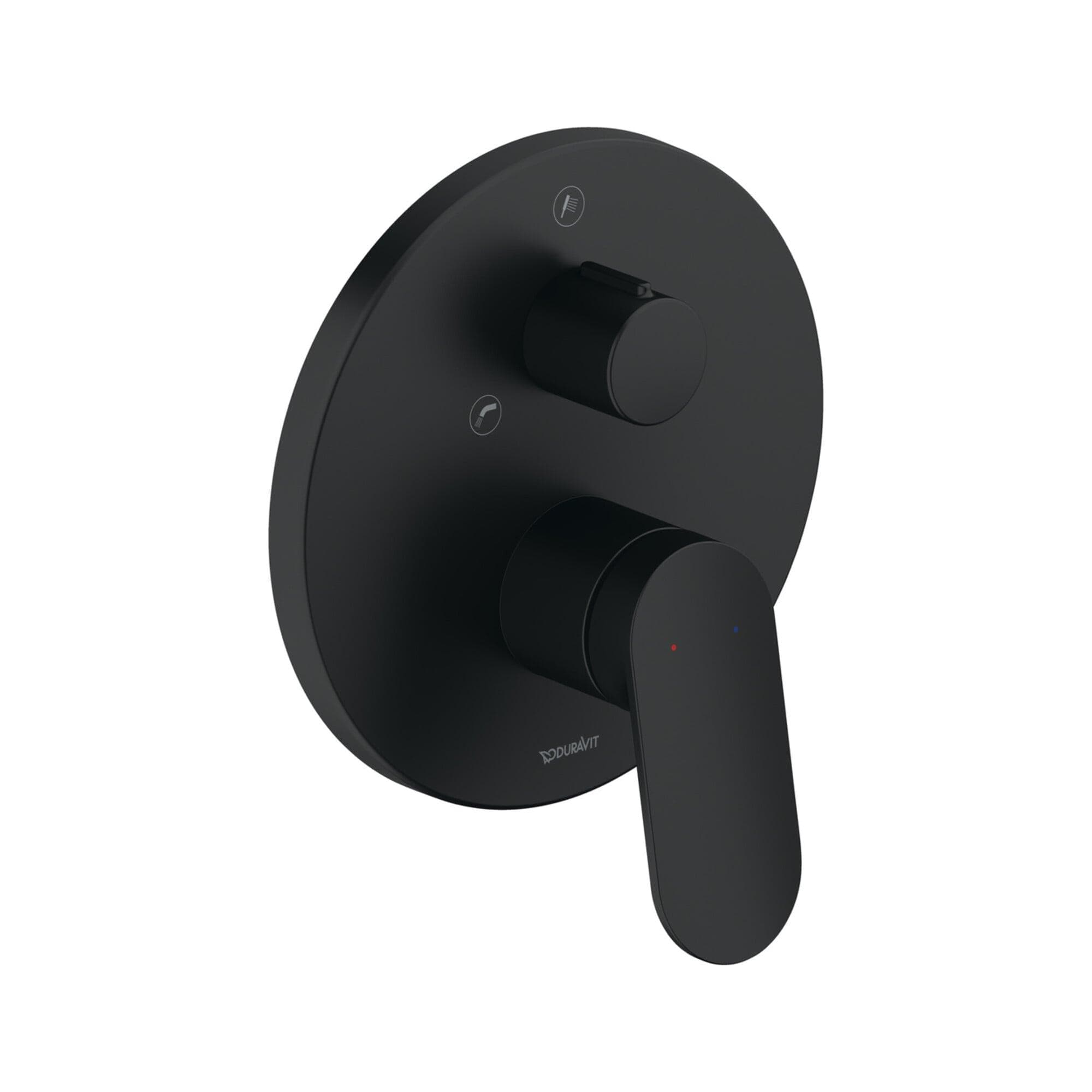 Duravit Wave Unterputz-Wannenarmatur Umstellventil Schwarz