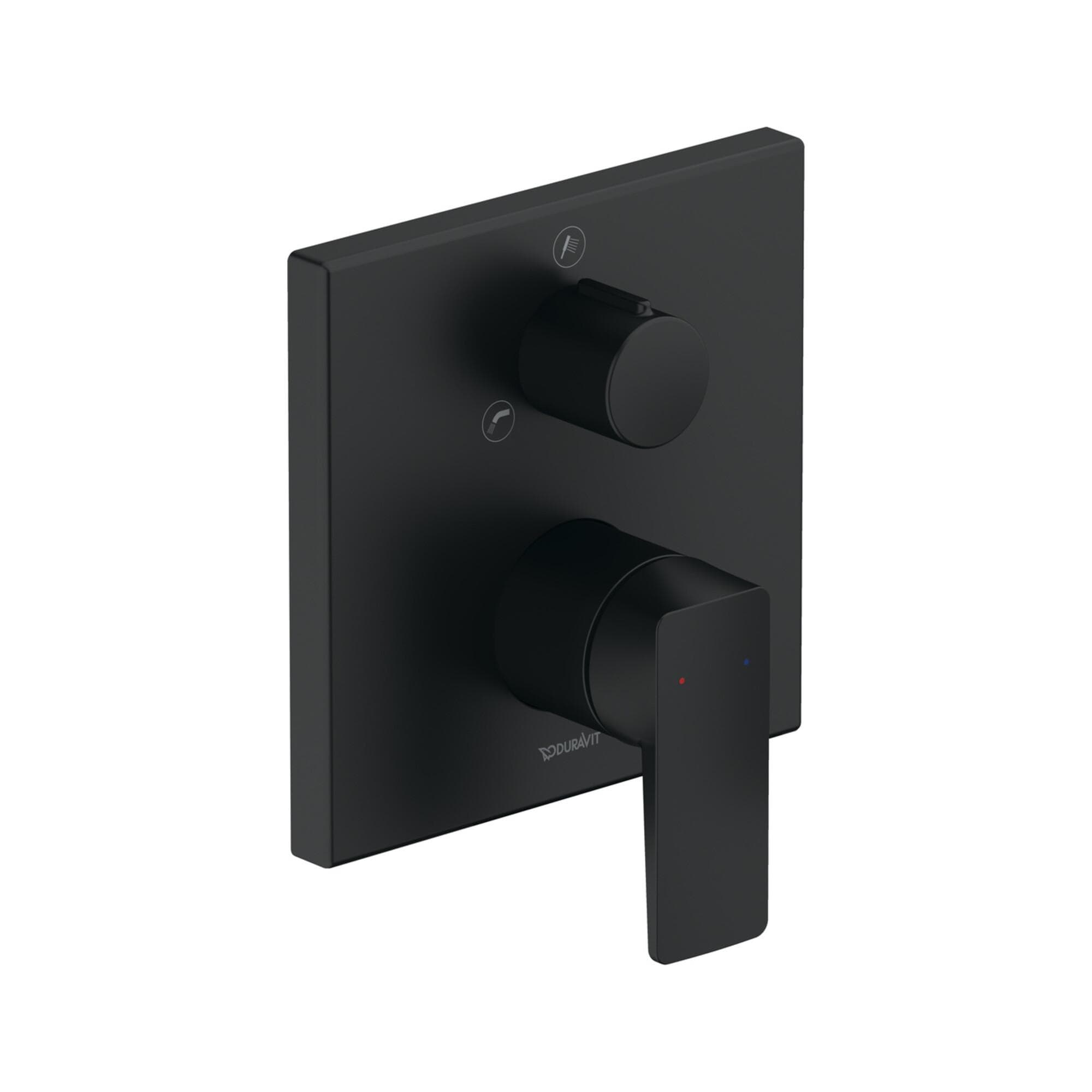 Duravit Manhattan Unterputz-Wannenarmatur Umstellventil Schwarz Matt