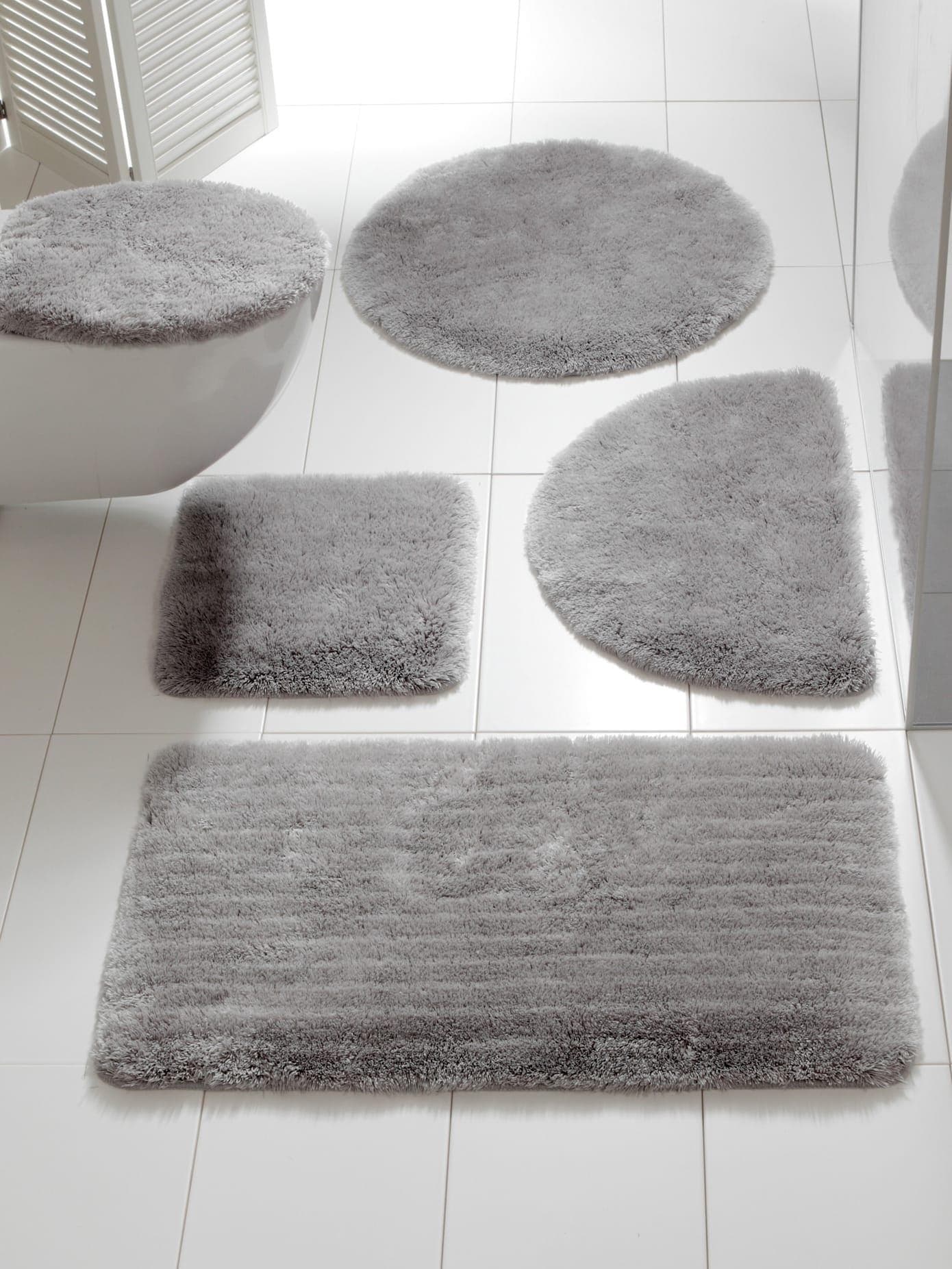 Badematte HEINE HOME Gr. 4 Hellgrau Rechteckig