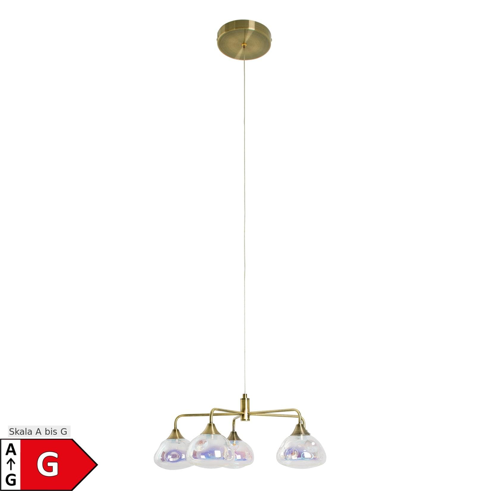 NÄVE LED Pendelleuchte Varna Messing Irisierend Warmweiß