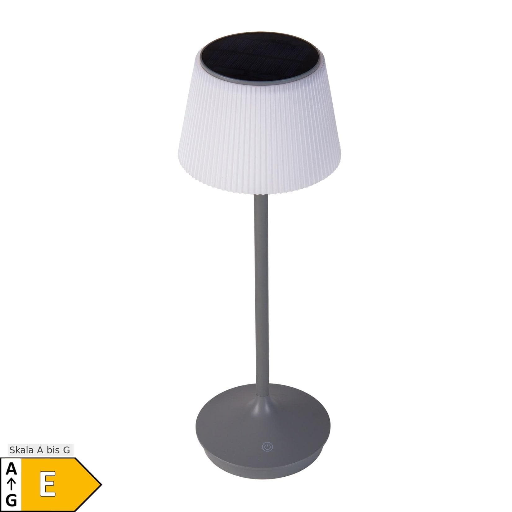 näve LED Tischleuchte EMMI Grau Solar/Akku Dimmbar CCT