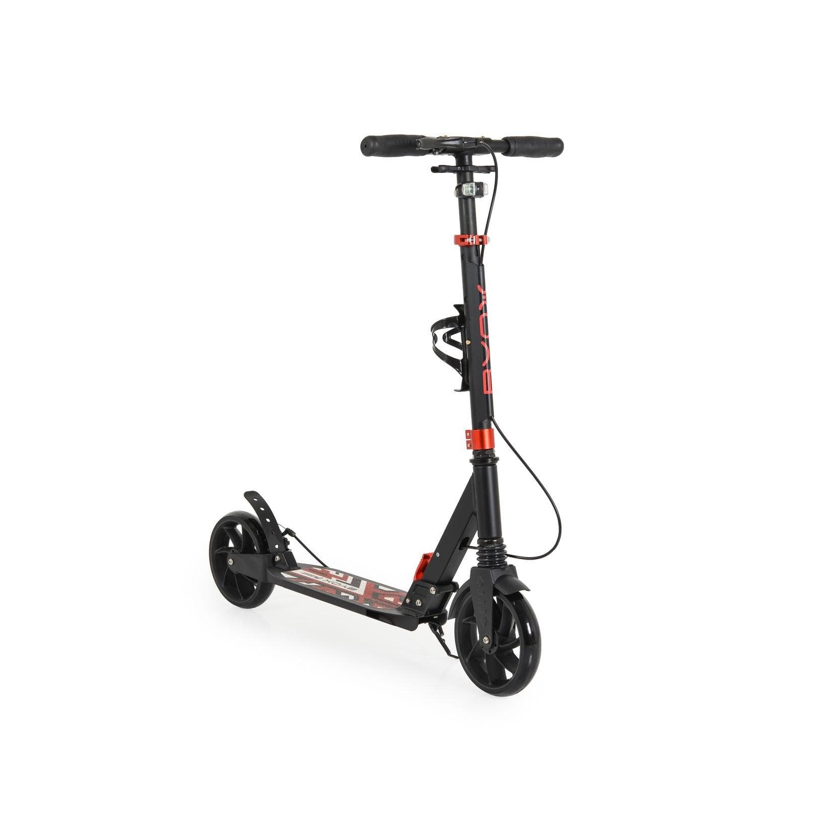 Byox Kinderroller Plexus Klappbar mit Bremse und Stoßdämpfer bis 100 kg Schwarz