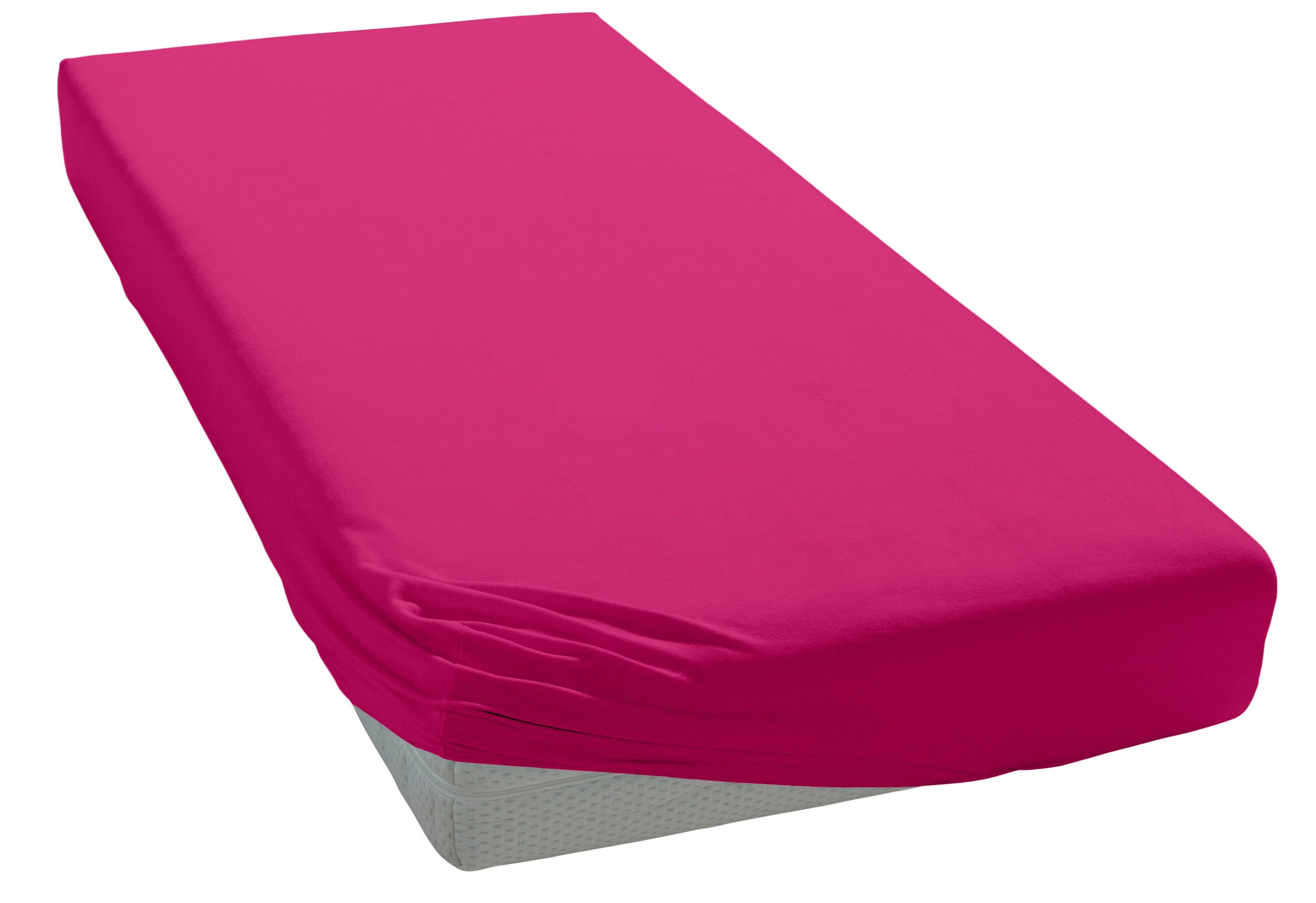 OTTO HOME Spannbettlaken Rosa Microfaser-Jersey 160x200 cm