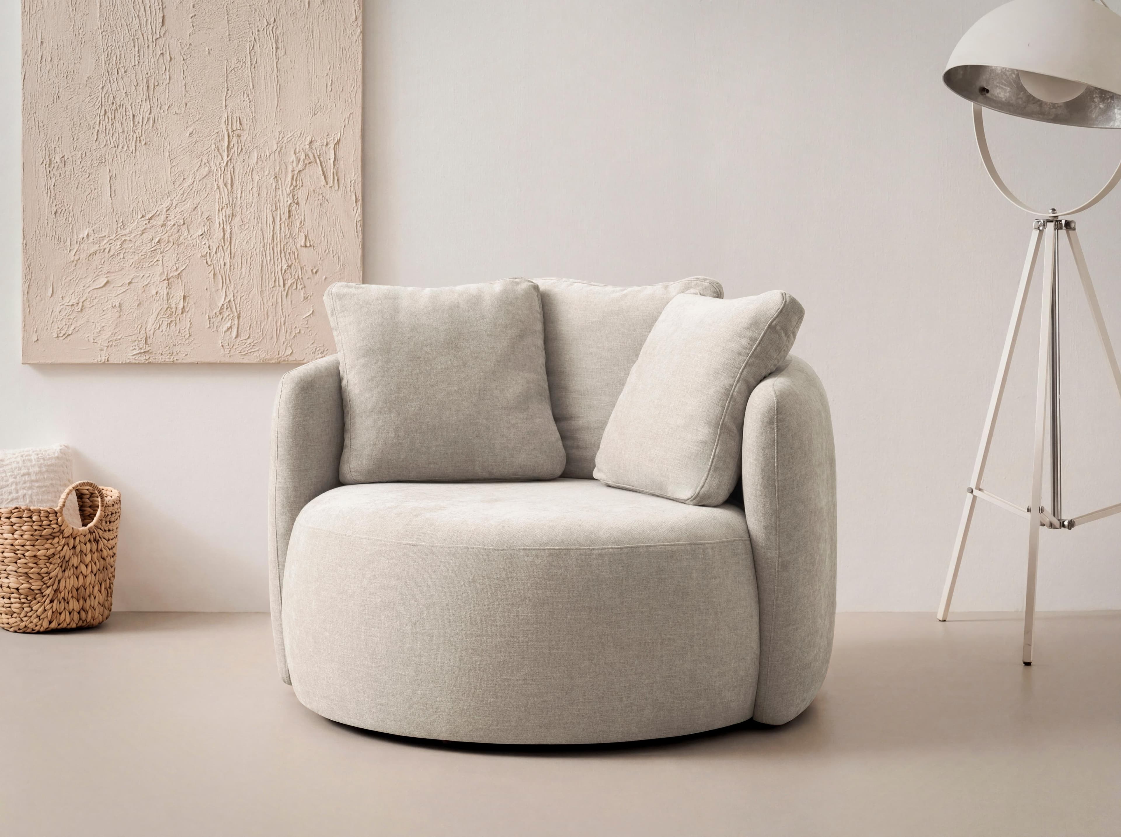 Sessel OTTO HOME Kaarl moderner Rundsessel hellbeige