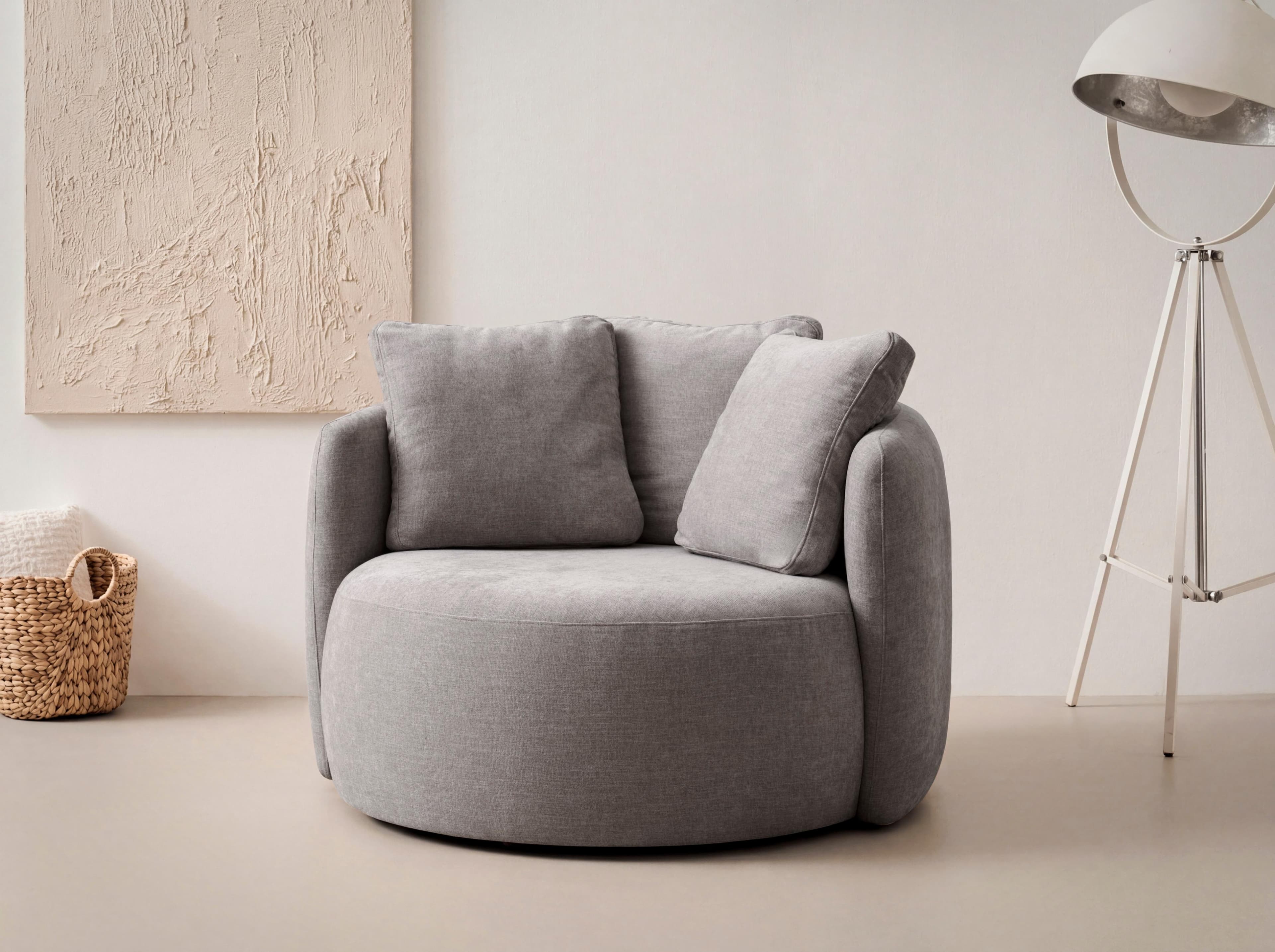 Sessel OTTO HOME Kaarl moderner Rundsessel grau