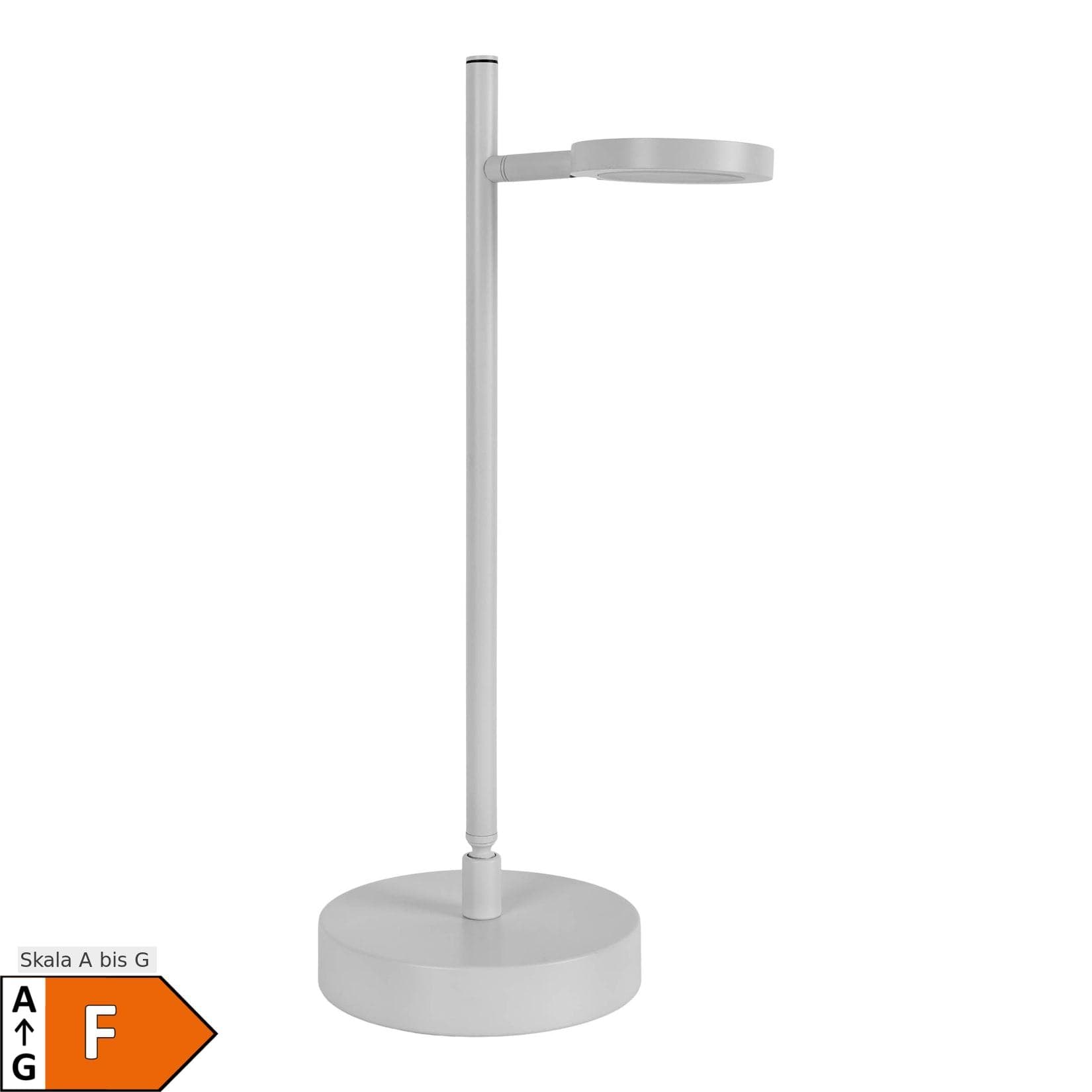 NAEVE LEUCHTEN LED-Akku-Tischlampe Lupa, weiß, Metall, Touchdim