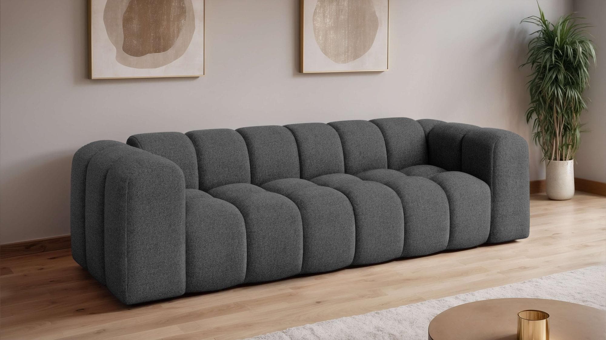 OTTO HOME KALLIE Big-Sofa dunkelgrau mit Steppung