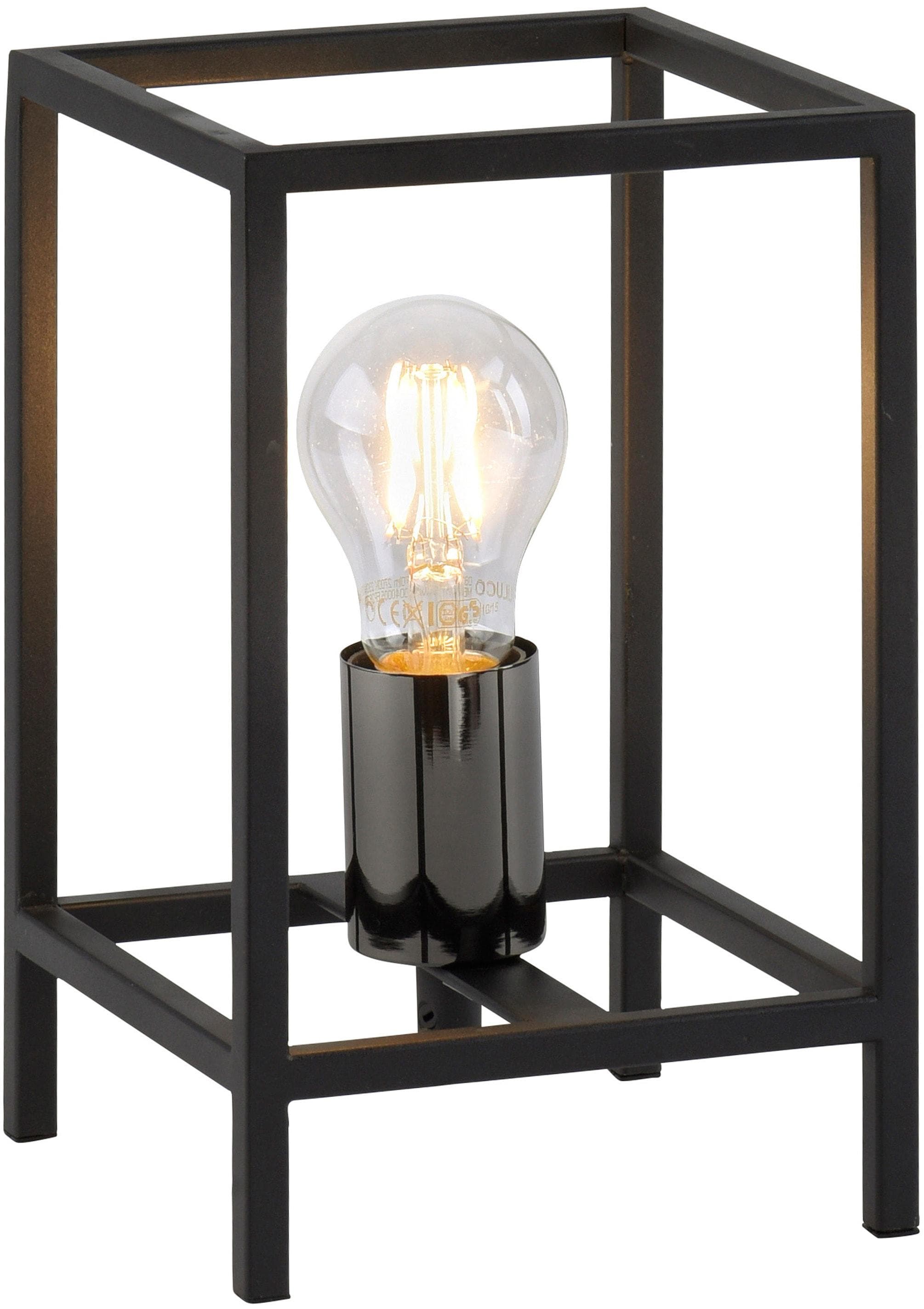 JUST LIGHT LED Tischleuchte FABIO Vintage, 1xE27/60W, Rahmen aus Eisen, inkl. Schnurschalter