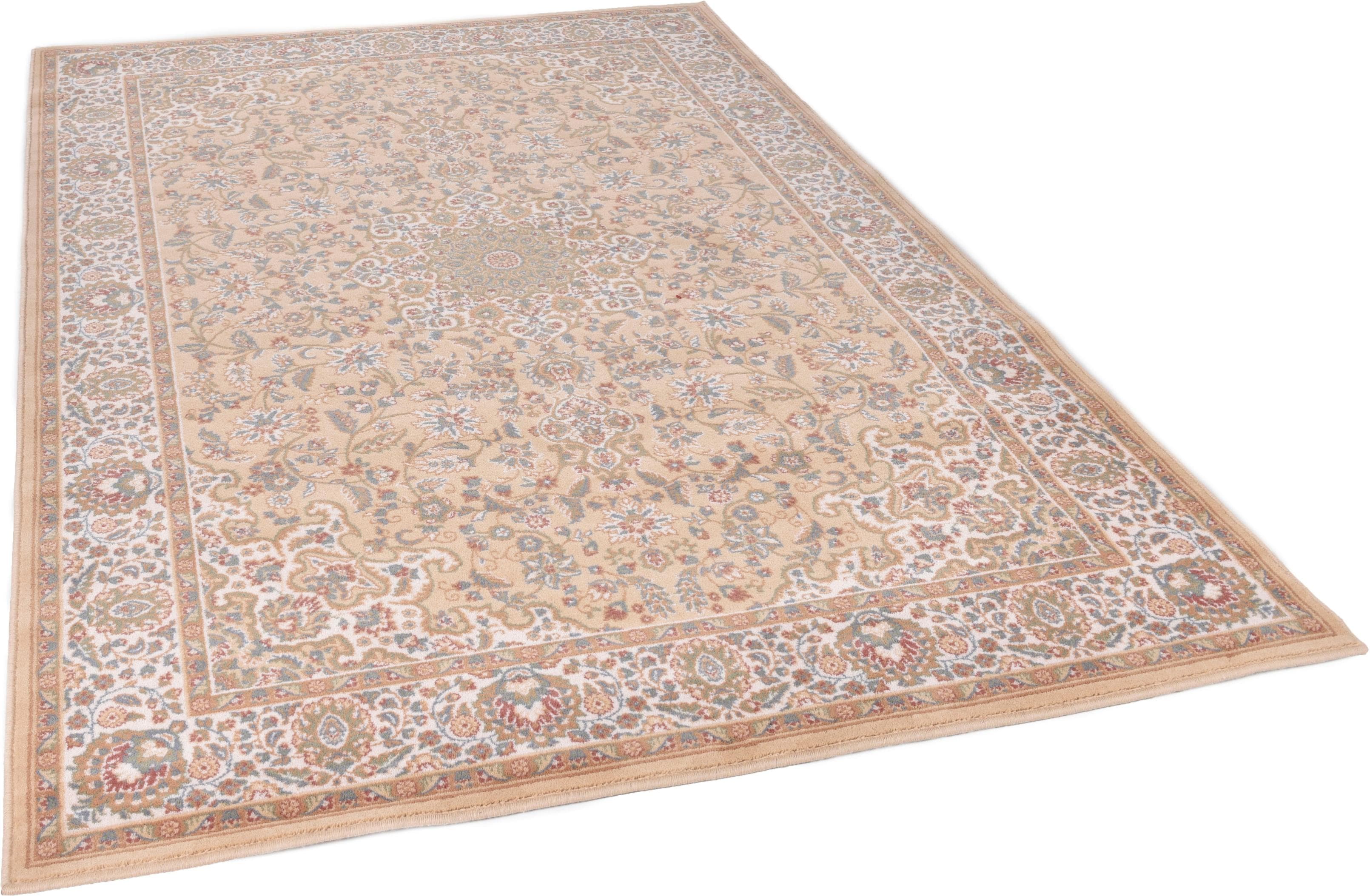THEKO Wollteppich Dolna 859 Beige Orientalisch Kurzflor