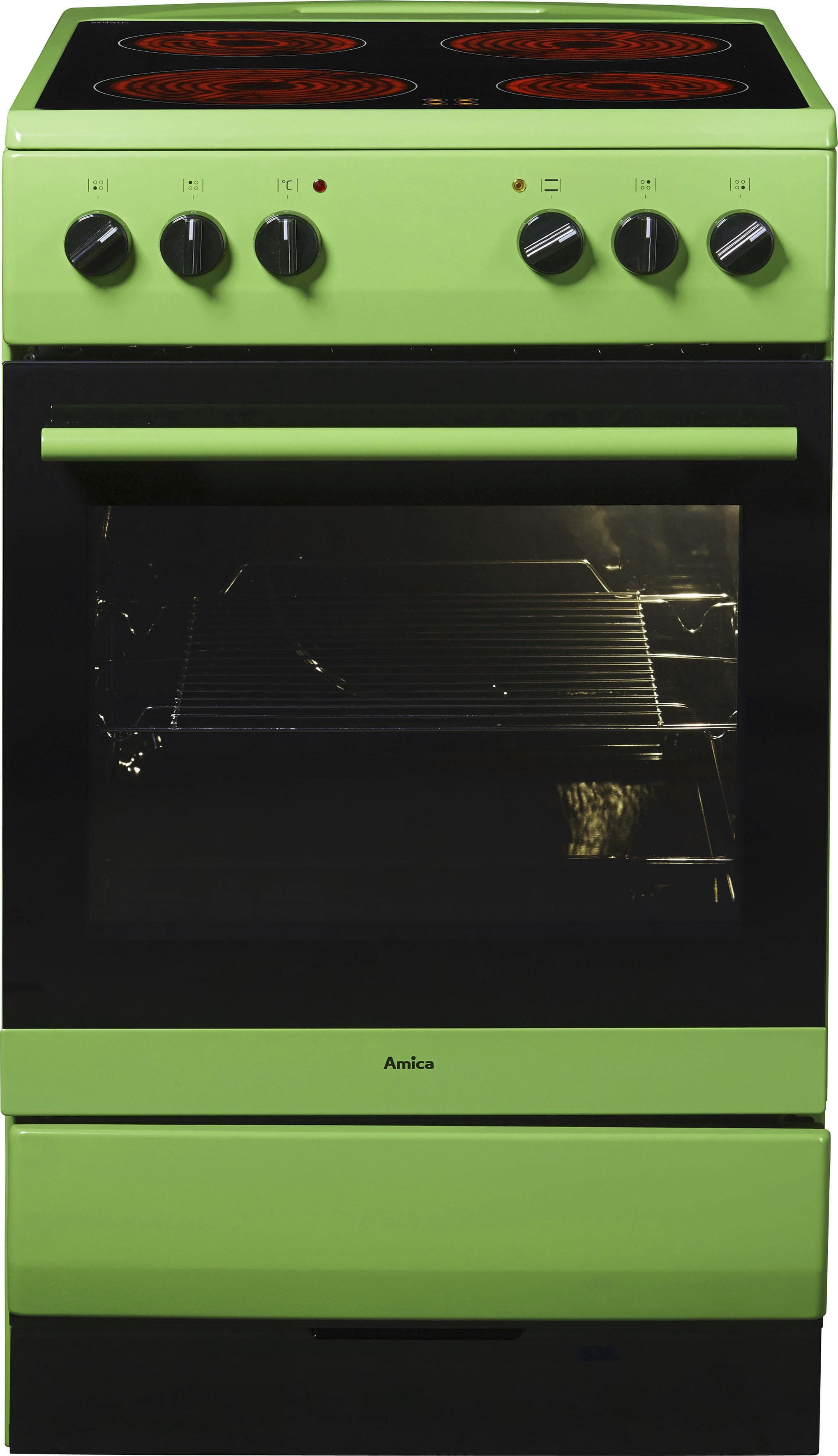 AMICA Elektro-Standherd SHC 11508 G Grün Energieeffizienz A