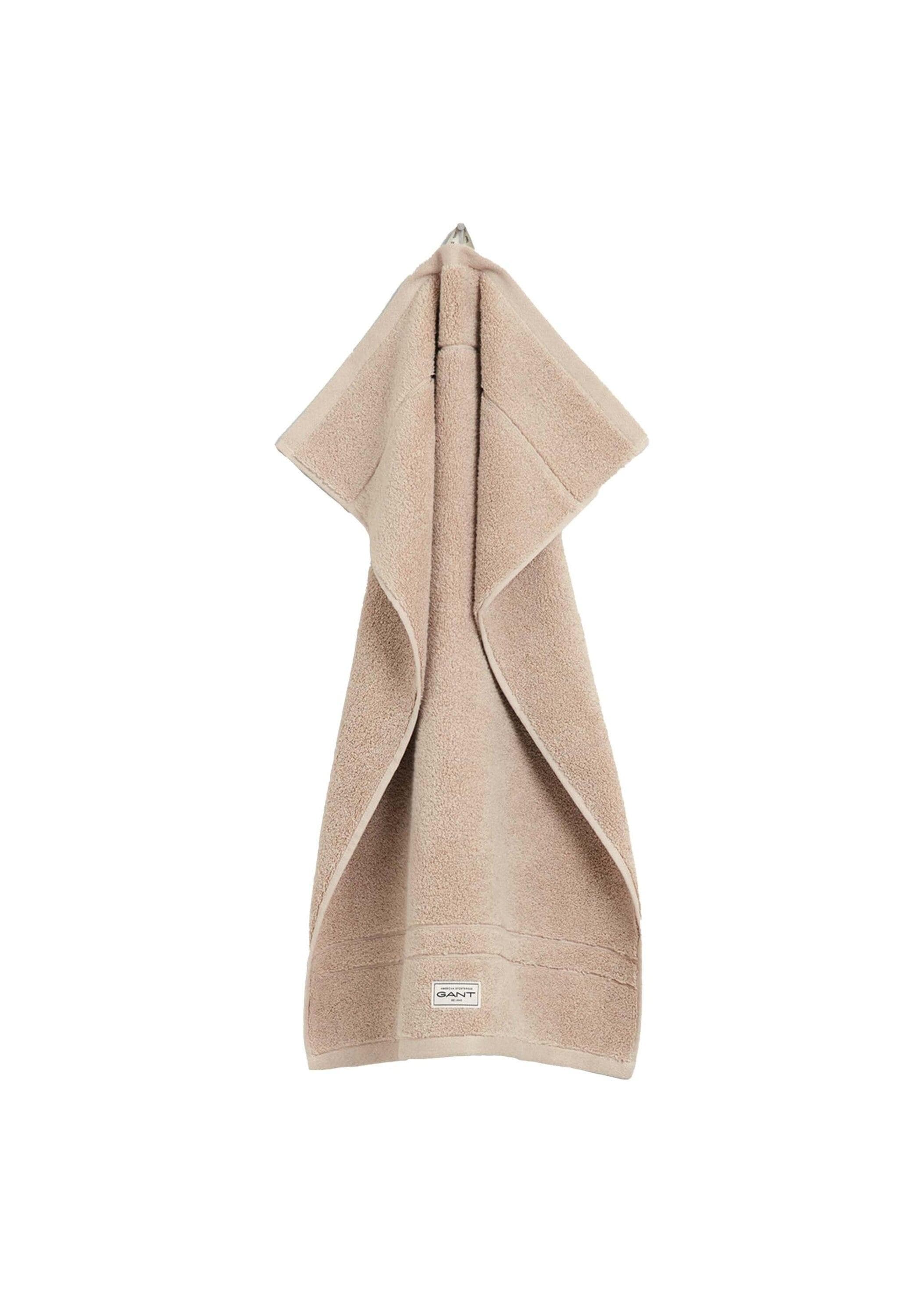 GANT Gästehandtuch Premium Towel 1er Pack, Beige, 30x50cm