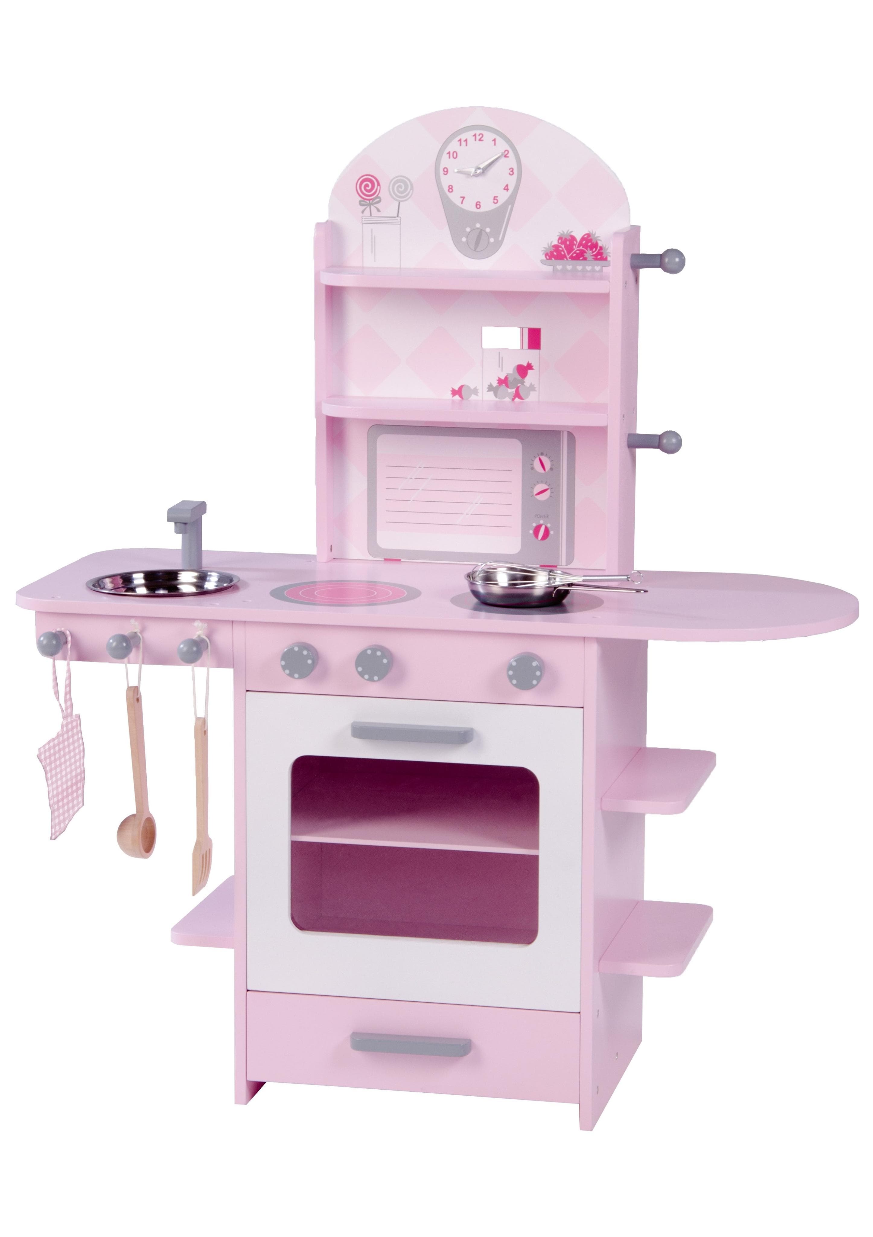 ROBA Spielküche Rosa Holz mit Zubehör