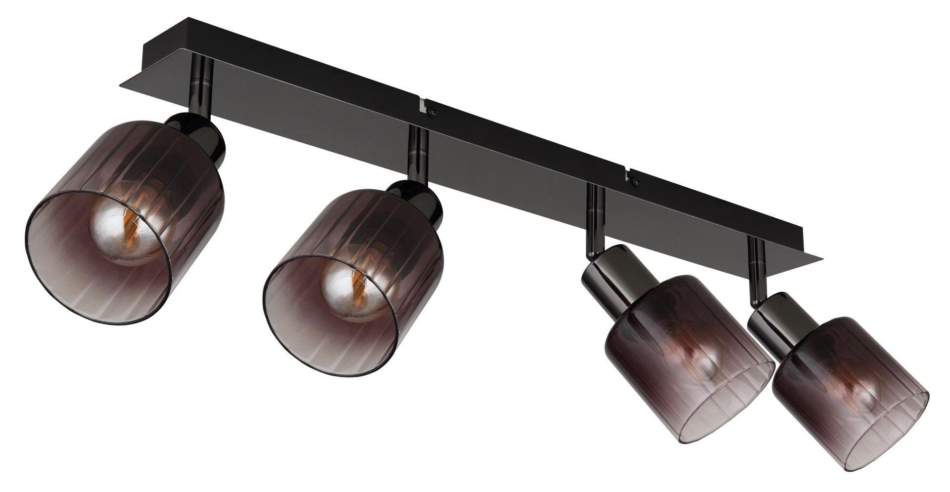 Kupferfarbener Strahler aus Glas und Metall
