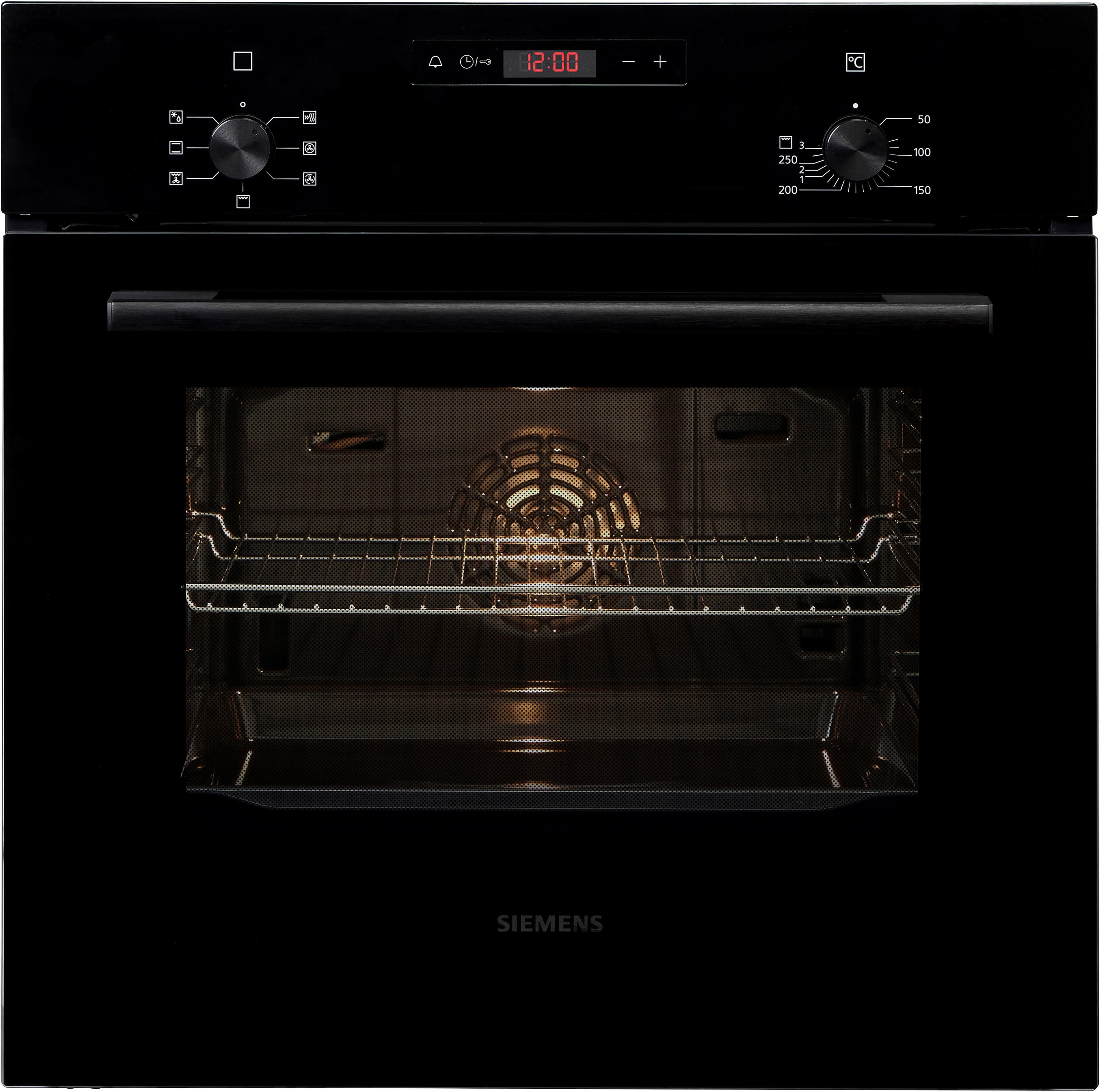 SIEMENS Backofen HB013FBB1 3D-Heißluft Schwarz