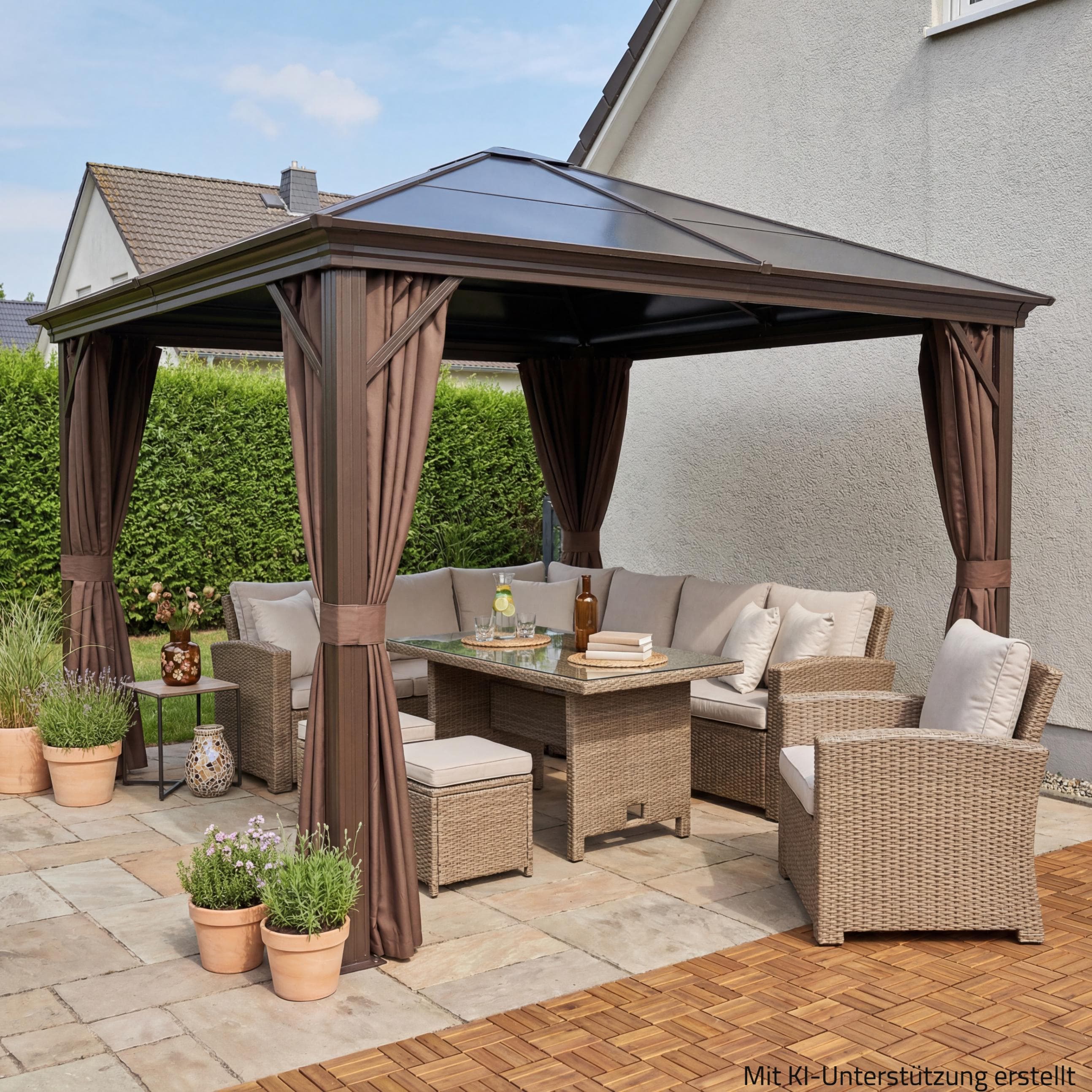 Pavillon PANAY Braun Metall-Gestell