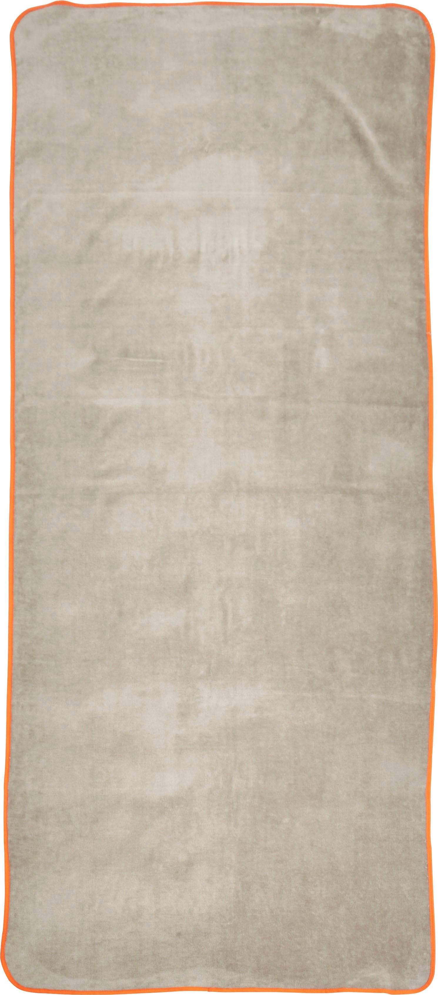Saunatuch DONE. Kuuma Grau Taupe-Orange Samt Frottier