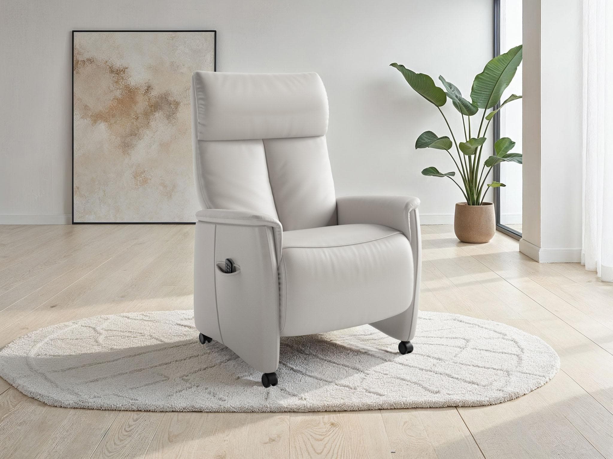 SIT & MORE TV-Sessel Cremona Comfort reinweiß elektrisch verstellbar
