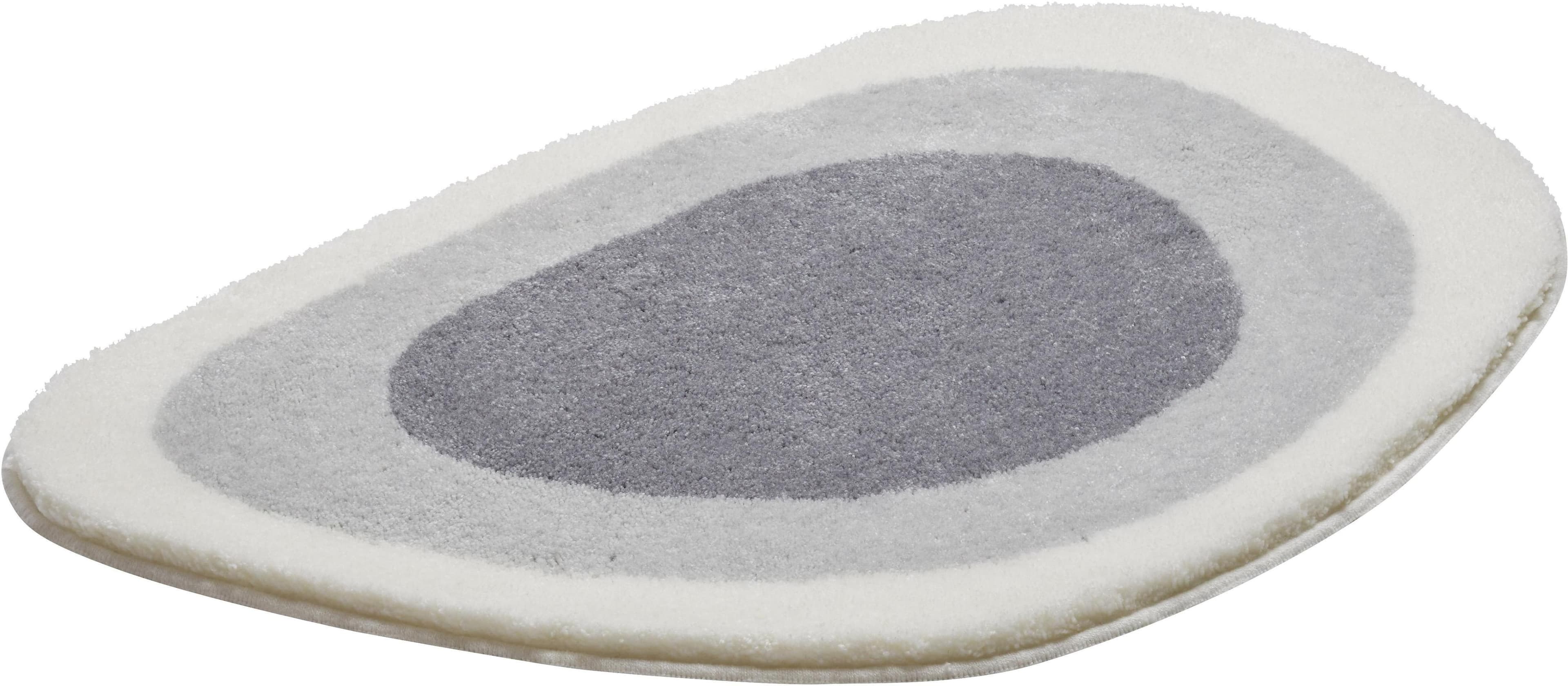 Badematte LAKE Grund Silbergrau Oval