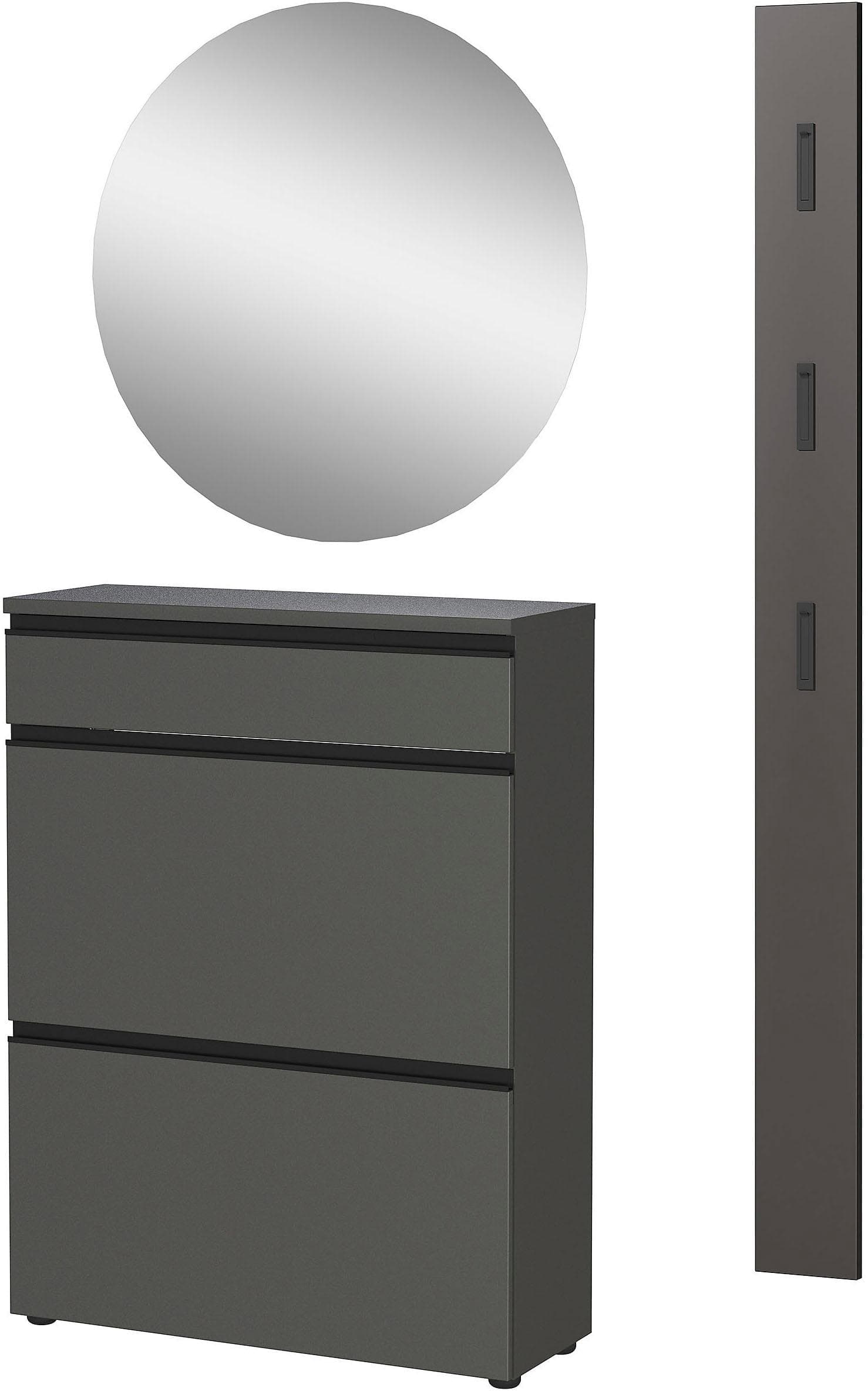 Garderoben-Set GERMANIA GW-Baldone Graphit mit Spiegel