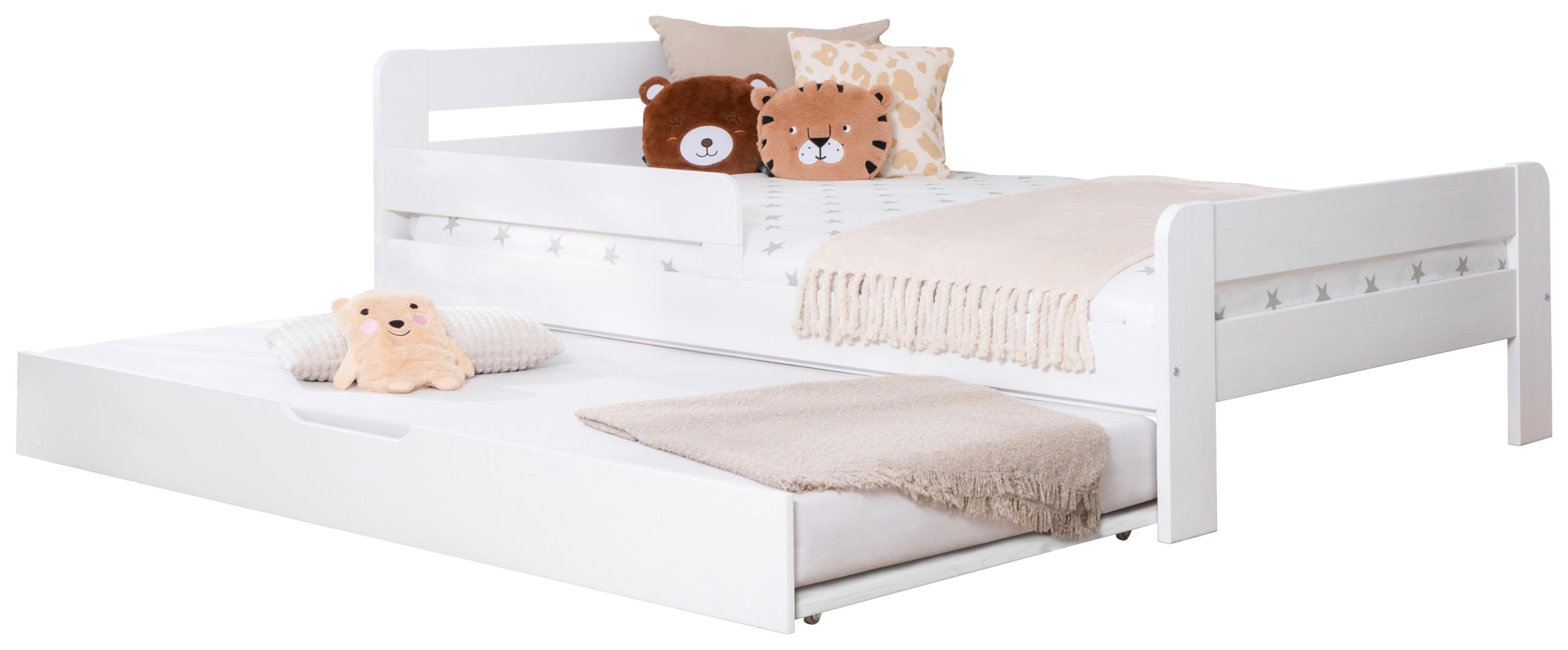 Bett Bennet Weiß mit Ausziehbett