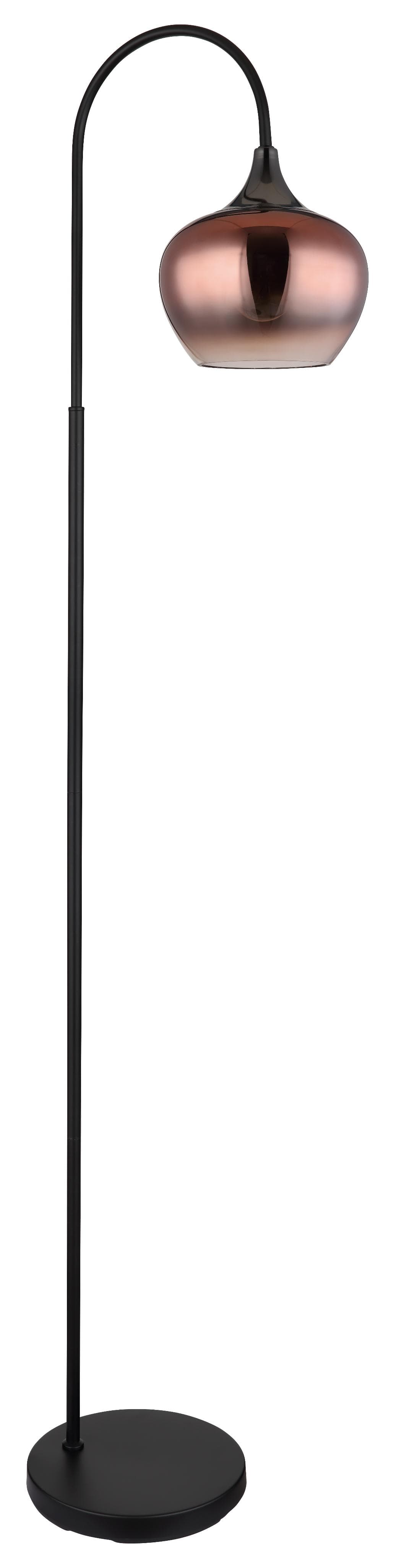 GLOBO LIGHTING Stehlampe MAXY Schwarz Kupfer Glas