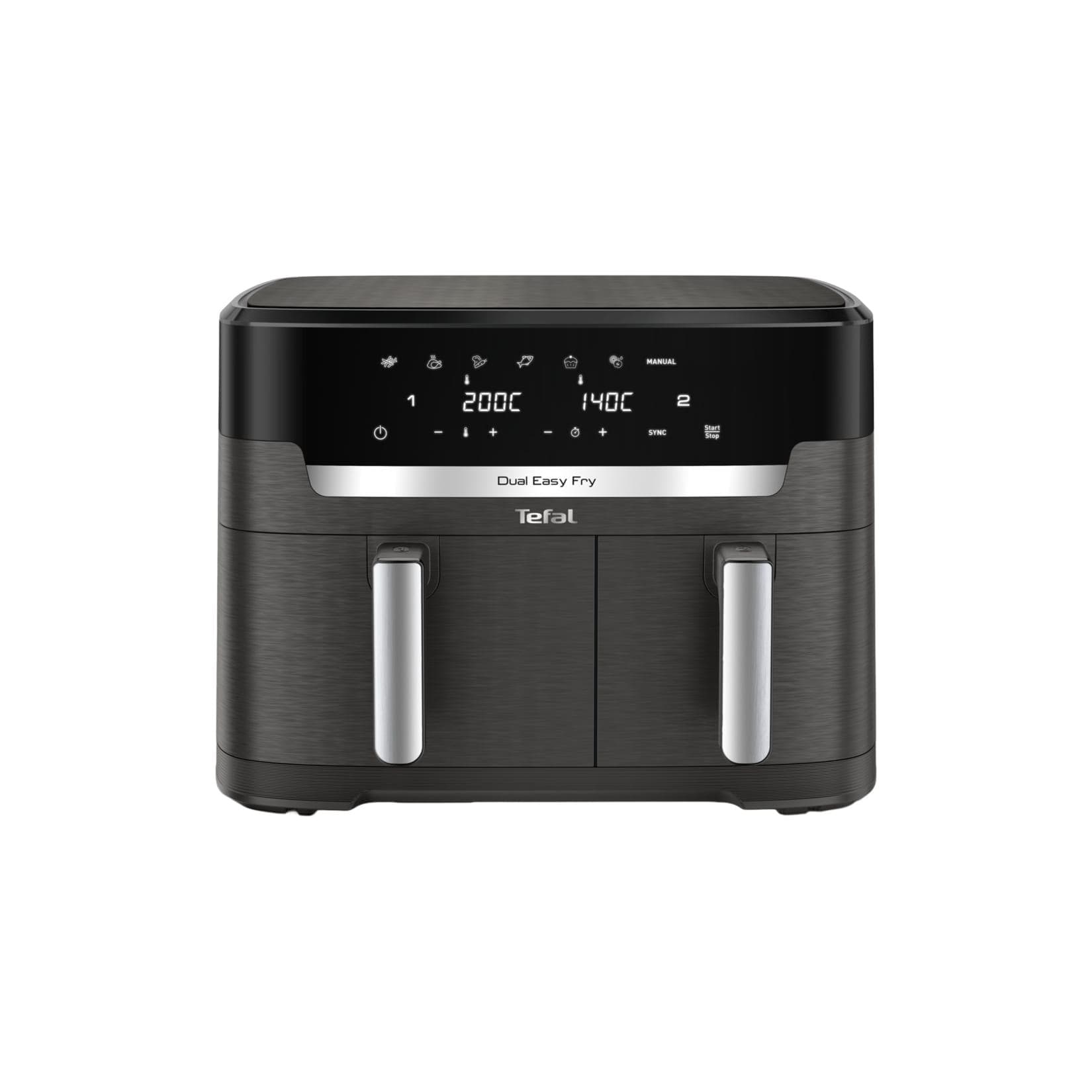 Tefal EY942H Dual Easy Fry Heißluftfritteuse 11L Grau