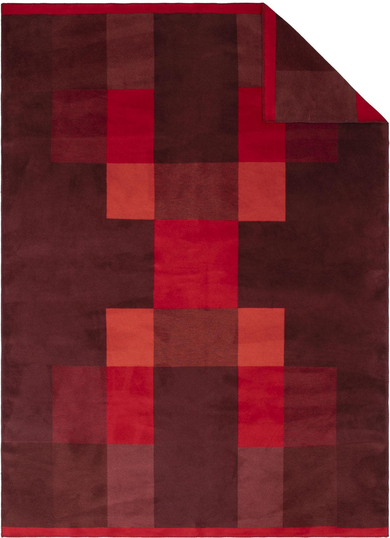 IBENA Wohndecke Ravello Modernes Design Rot