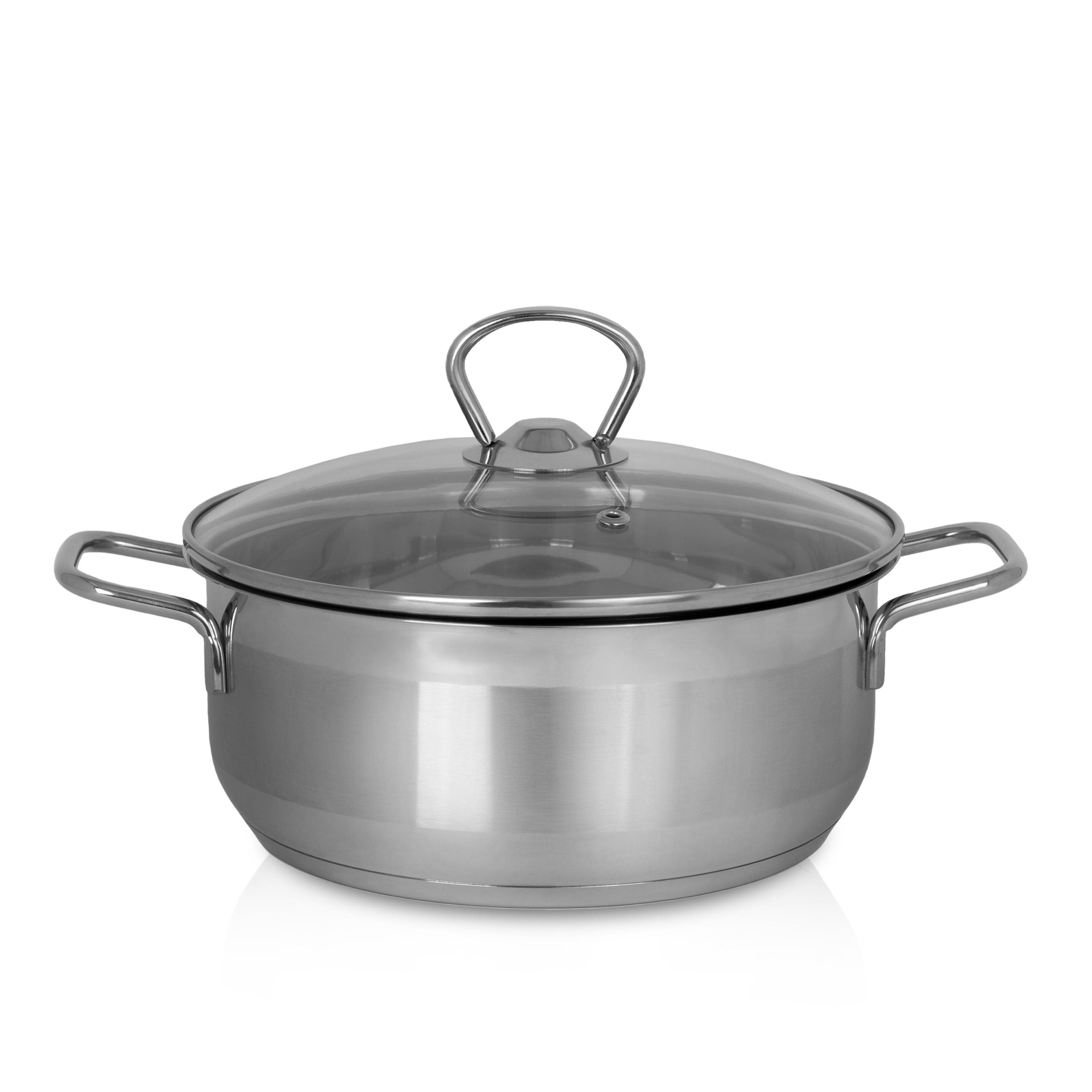 Krüger Bratentopf Manhattan Edelstahl Silber 2,5L Induktion