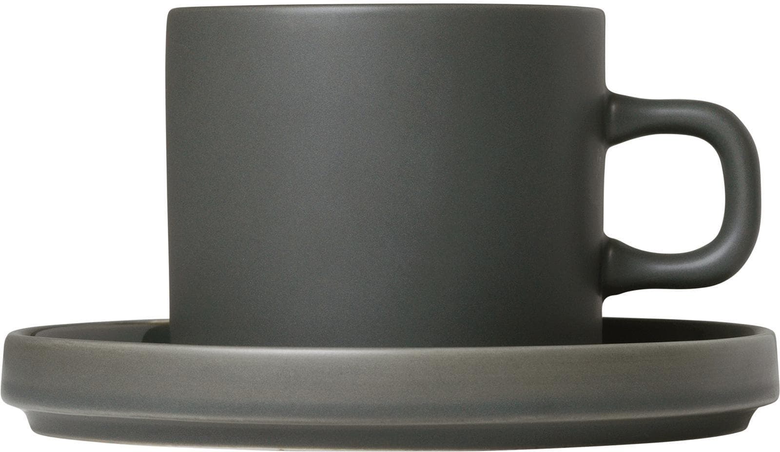 Tasse BLOMUS PILAR grau Keramik 4-teilig