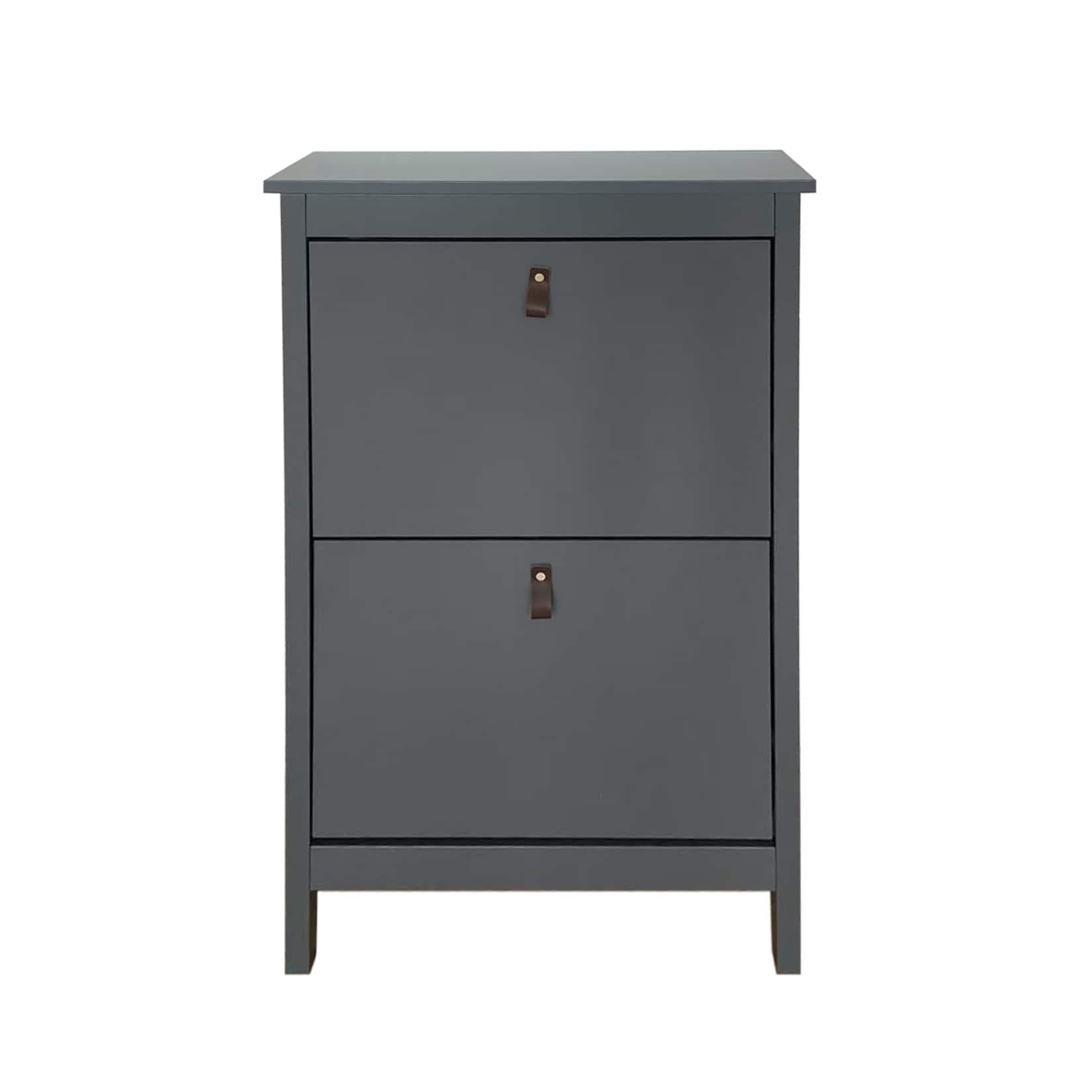 HTI-Living Schuhschrank Hayet Grau - 2 Klappen