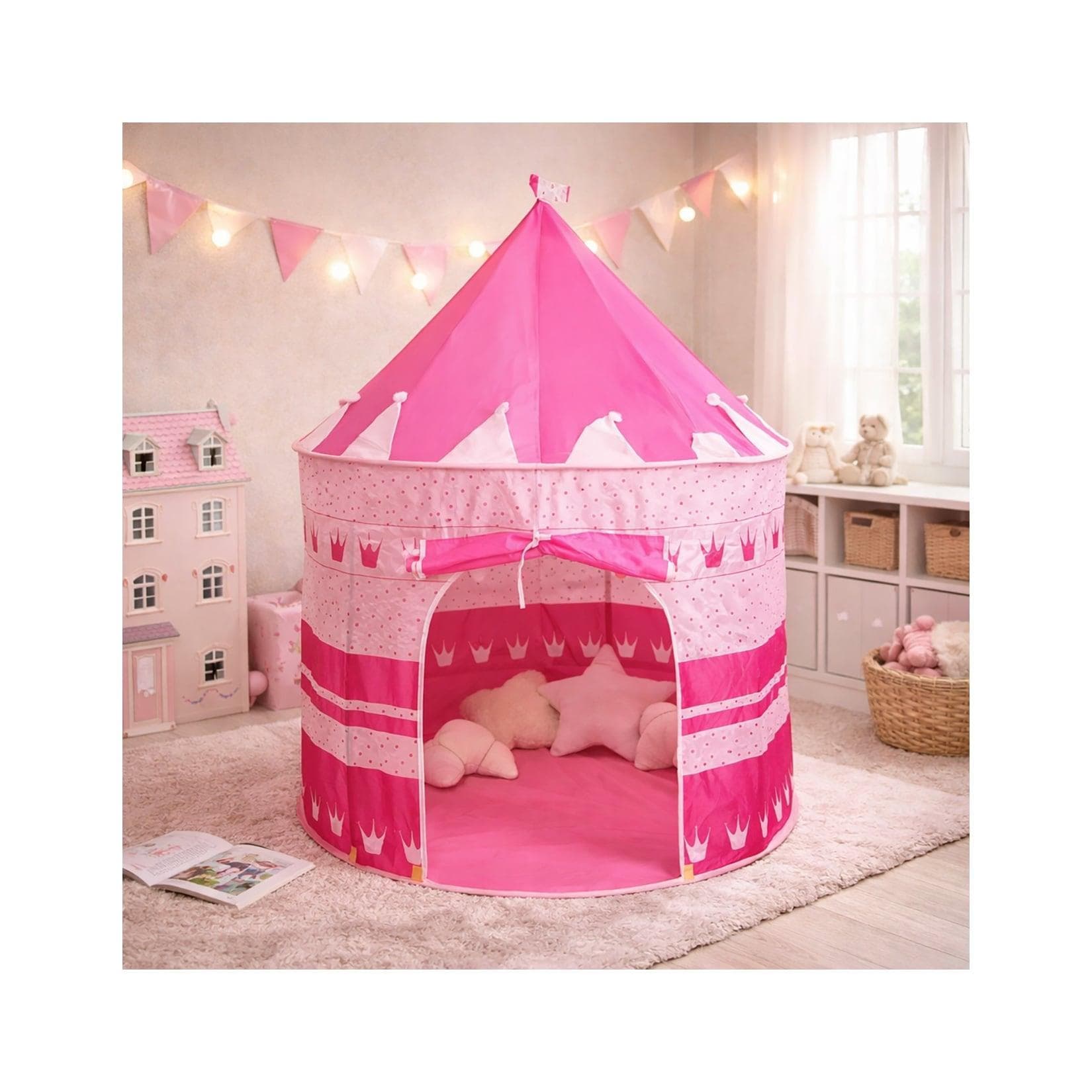 HTI-Living Prinzessinnen Spielzelt Rosa Faltbar