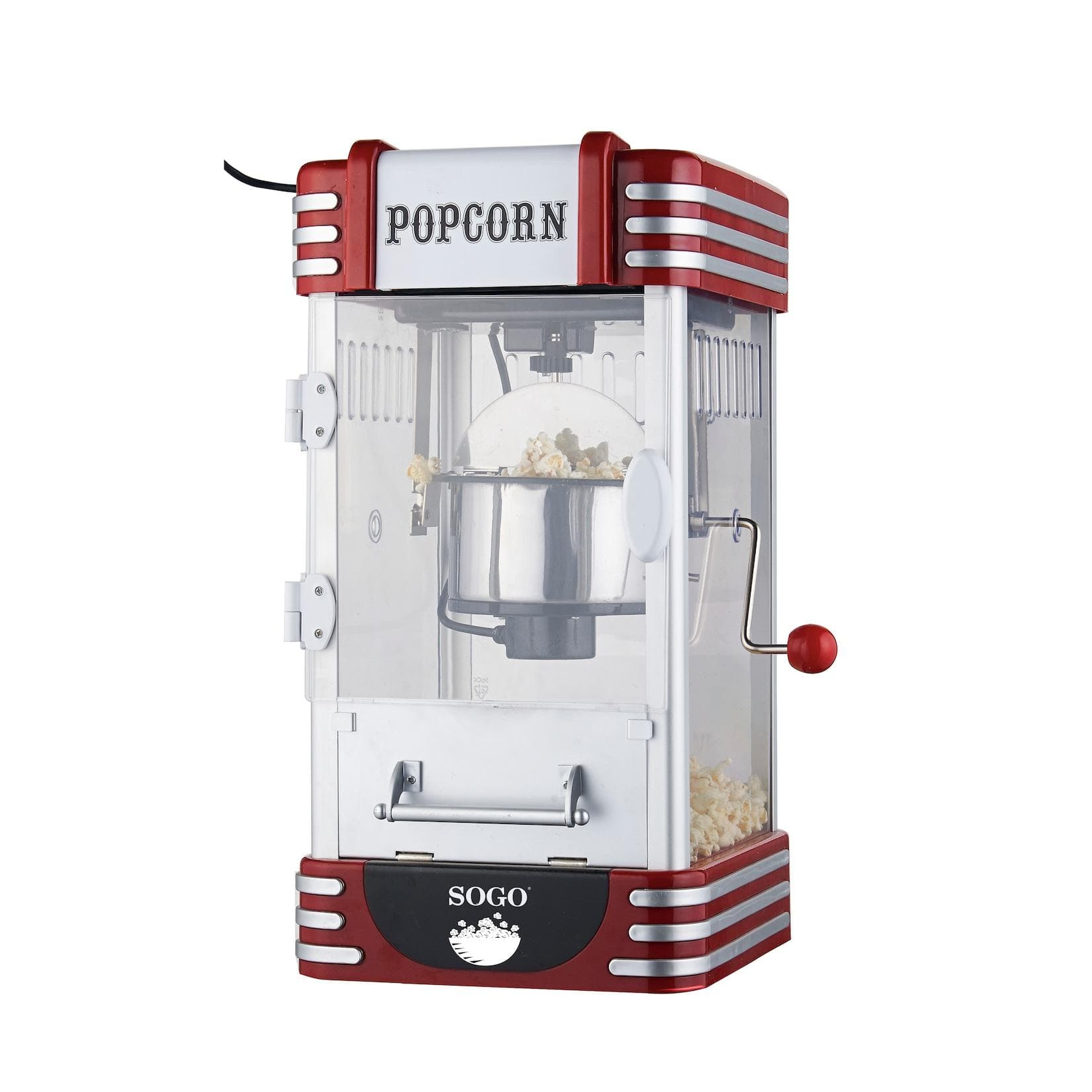 SOGO RETRO Popcornmaschine Edelstahl Retro-Design