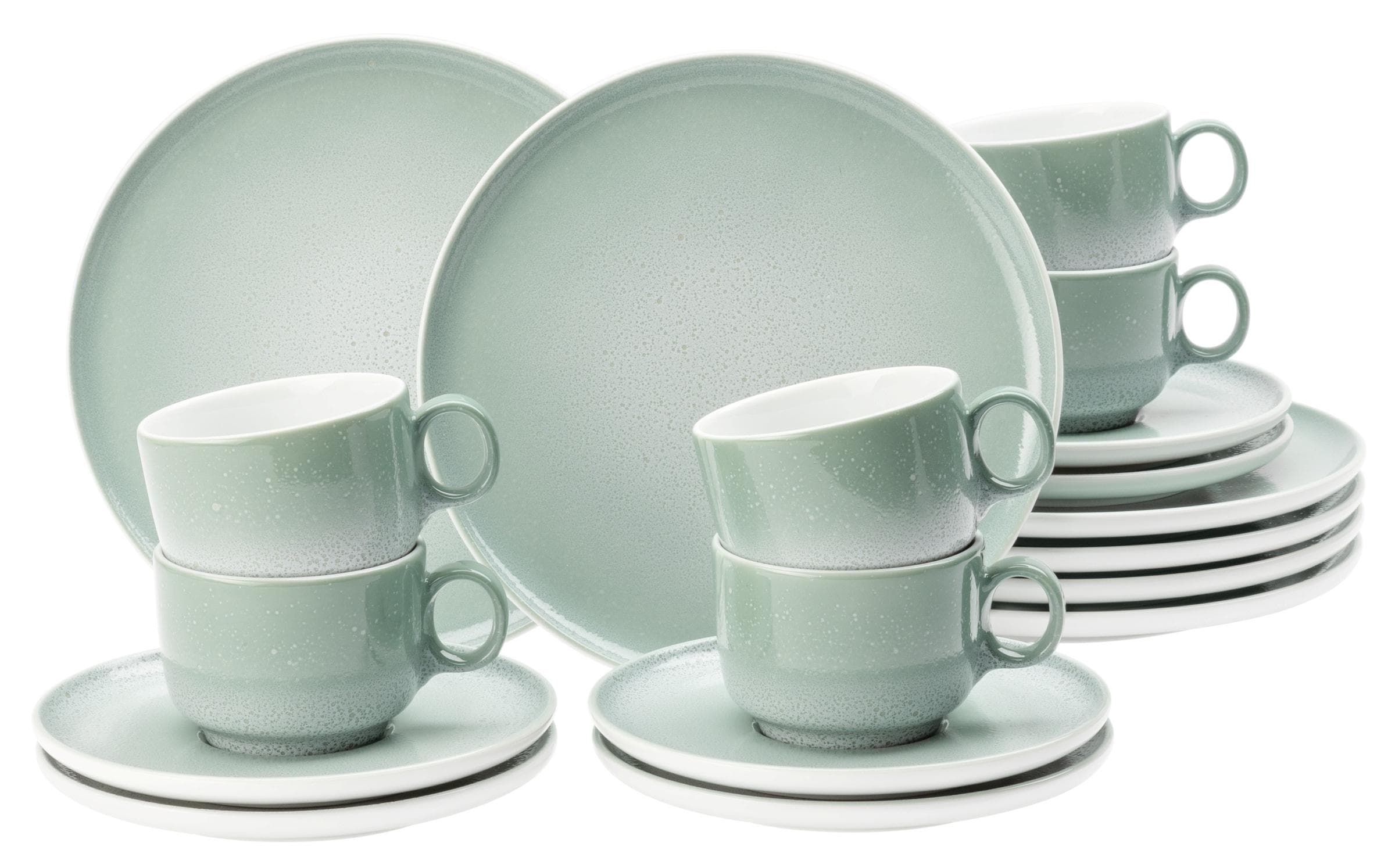 Seltmann Weiden Kaffeeservice 18-tlg. Sento Home Porzellan Aura mint