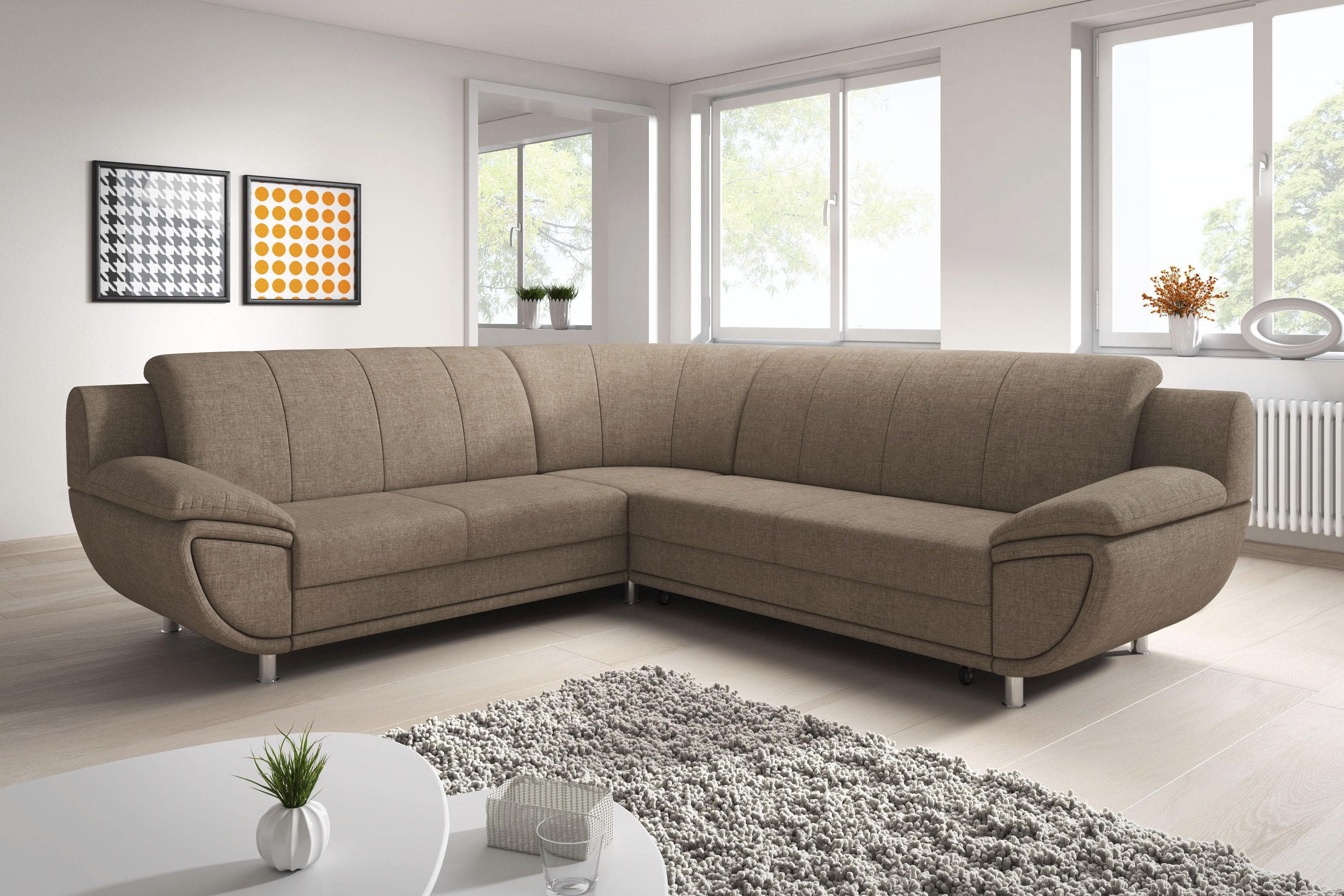 Trendmanufaktur Ecksofa Rondo II Braun L-Form