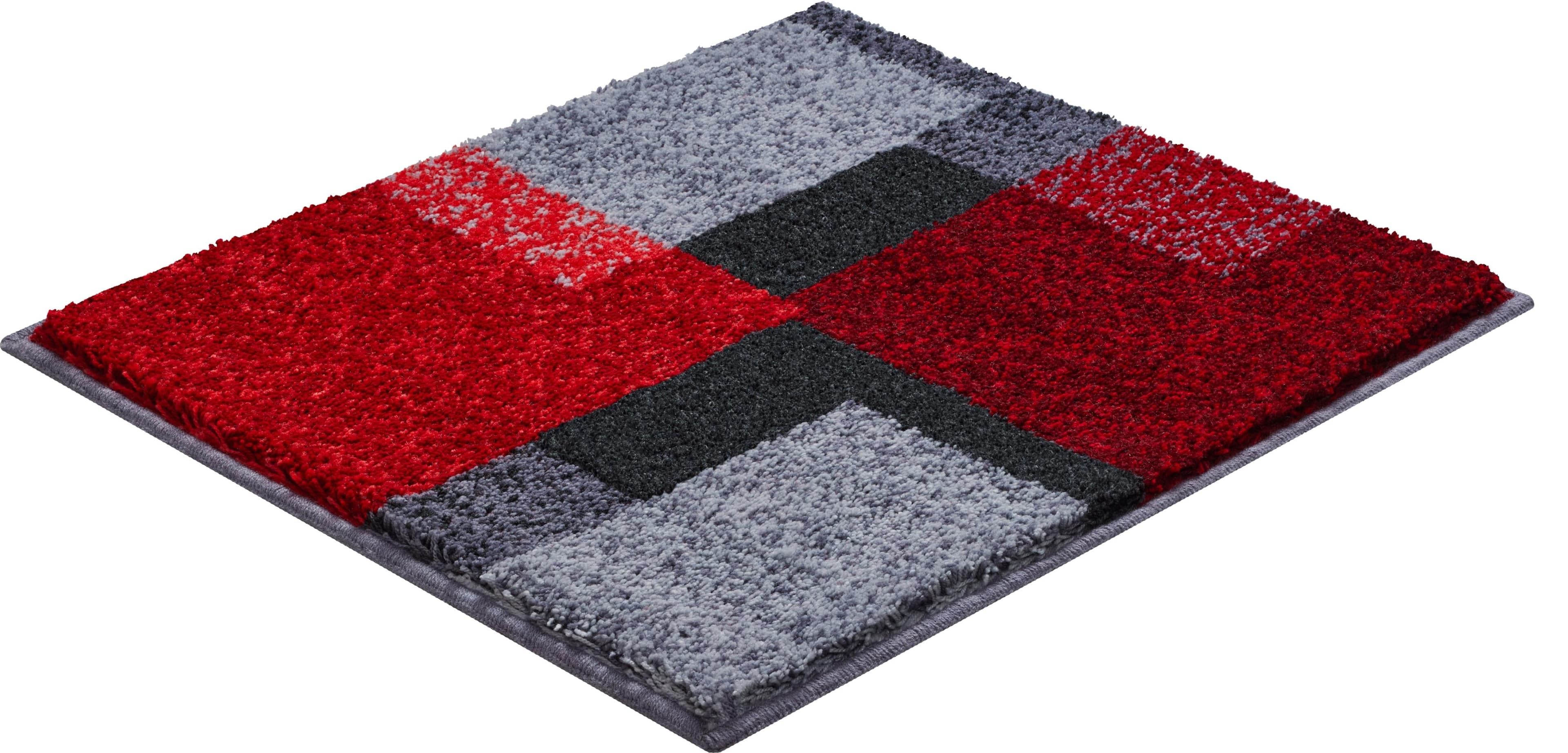 GRUND Badematte ATALA Rot Modernes Karo-Design