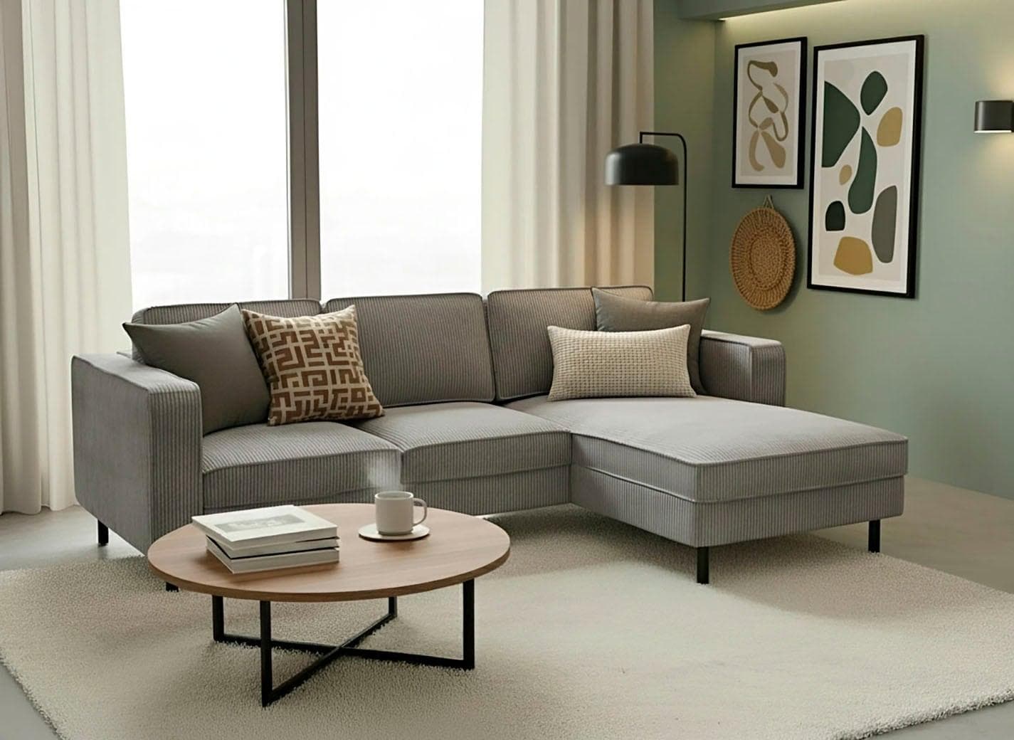 TRENDMANUFAKTUR Ecksofa Watkins mit Schlaffunktion und Bettkasten