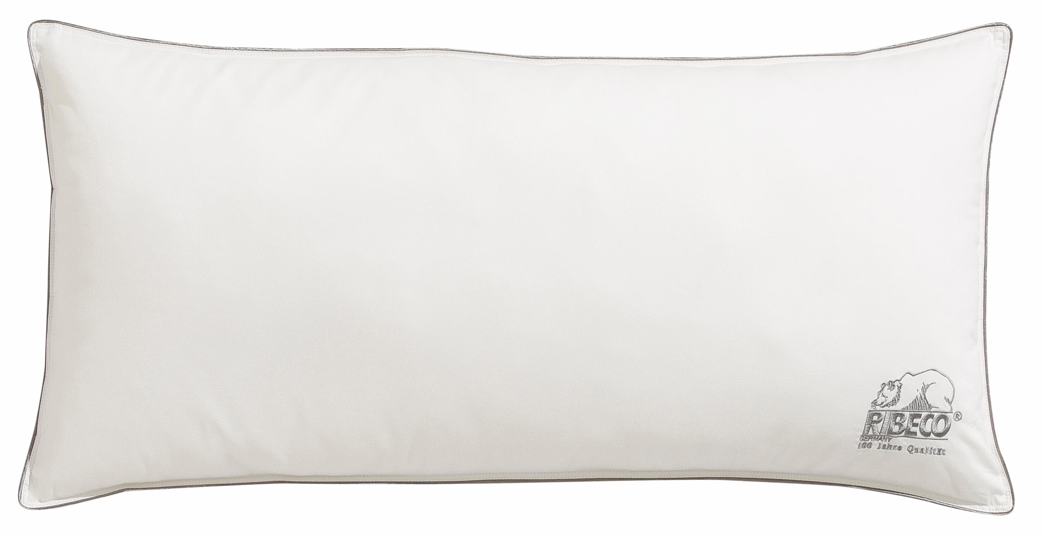 Ribeco Marie Kopfkissen Weiß 100% Baumwolle Polyester Füllung