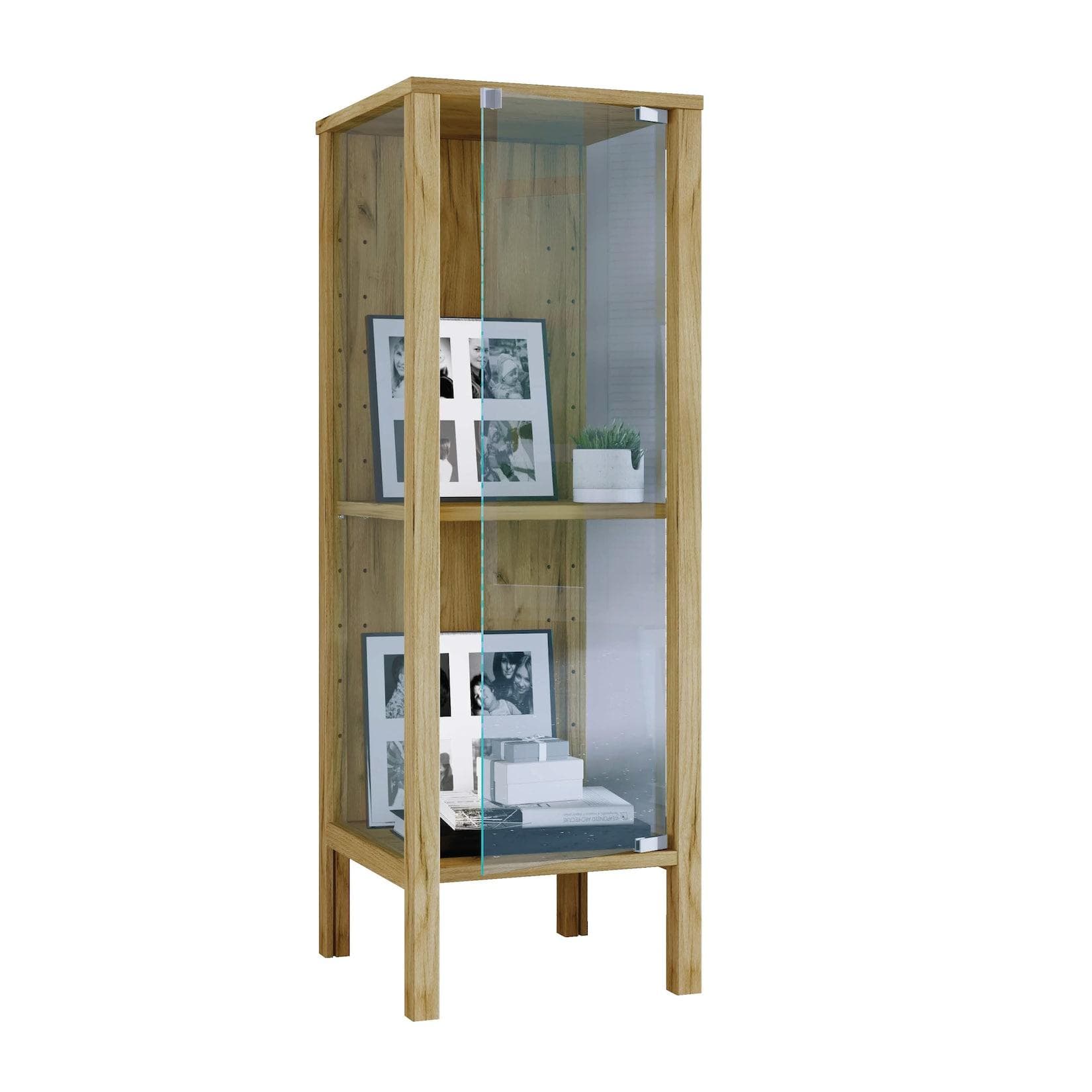 VCM Glasvitrine stehend Jensol S – Moderne Standvitrine mit ESG-Sicherheitsglas