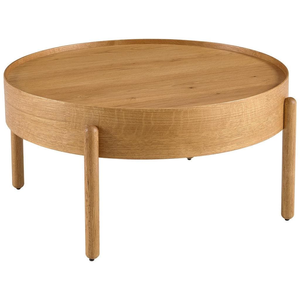 Ambia Home Couchtisch Eiche Rund Massivholz